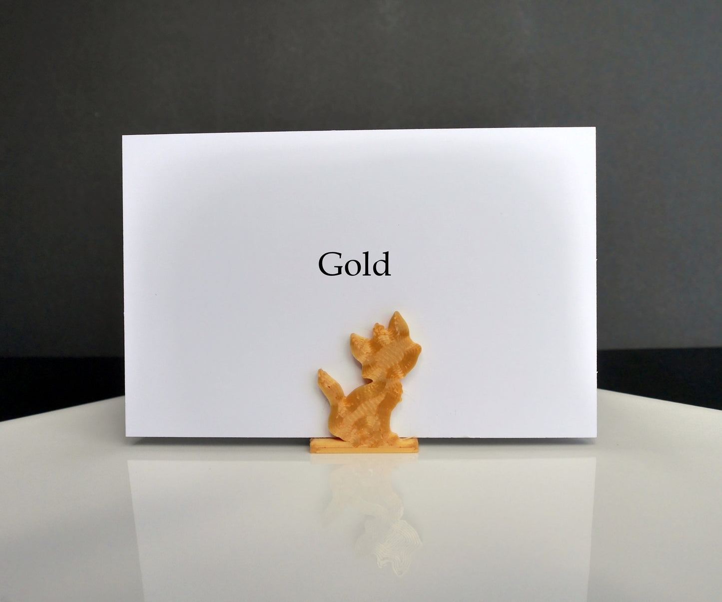 Black Fluffy Pussy Cat Shaped Wedding Party Name Display Stands