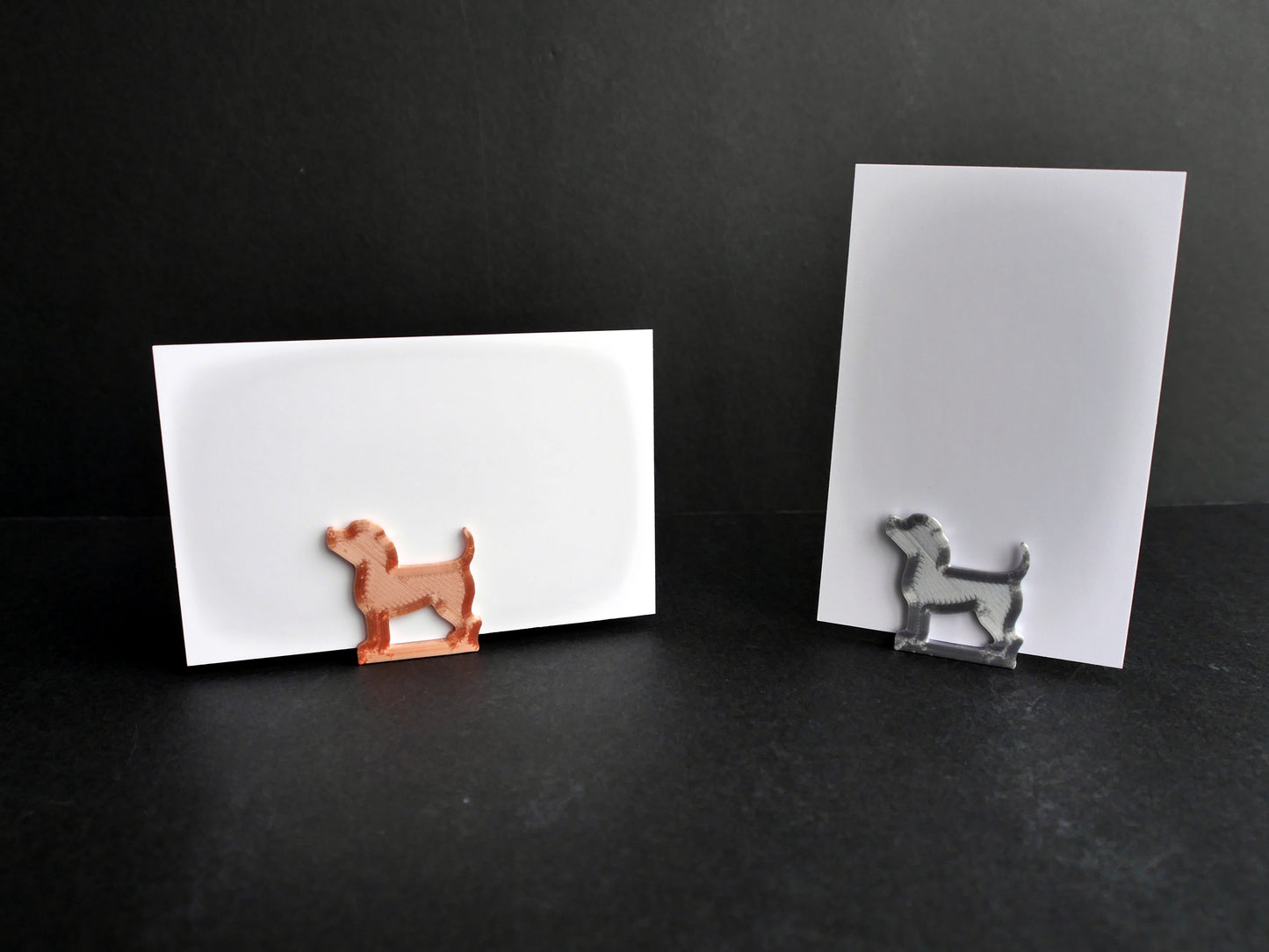 Beagle Dog Shaped Wedding Name Card Display Stands