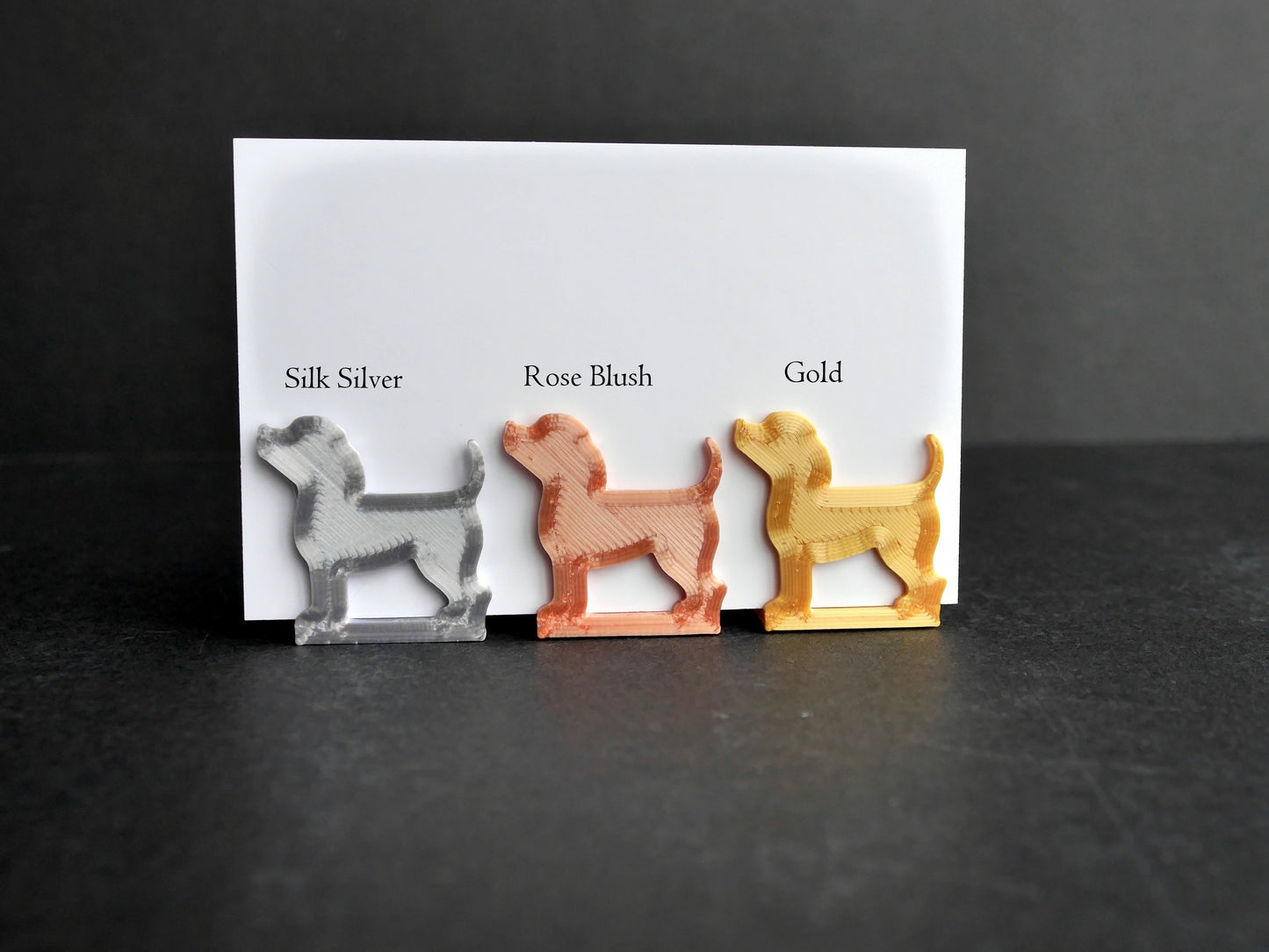 Beagle Dog Shaped Wedding Name Card Display Stands