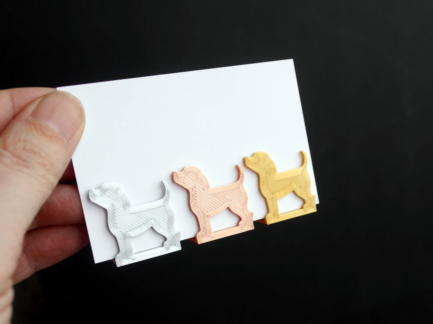 Beagle Dog Shaped Wedding Name Card Display Stands