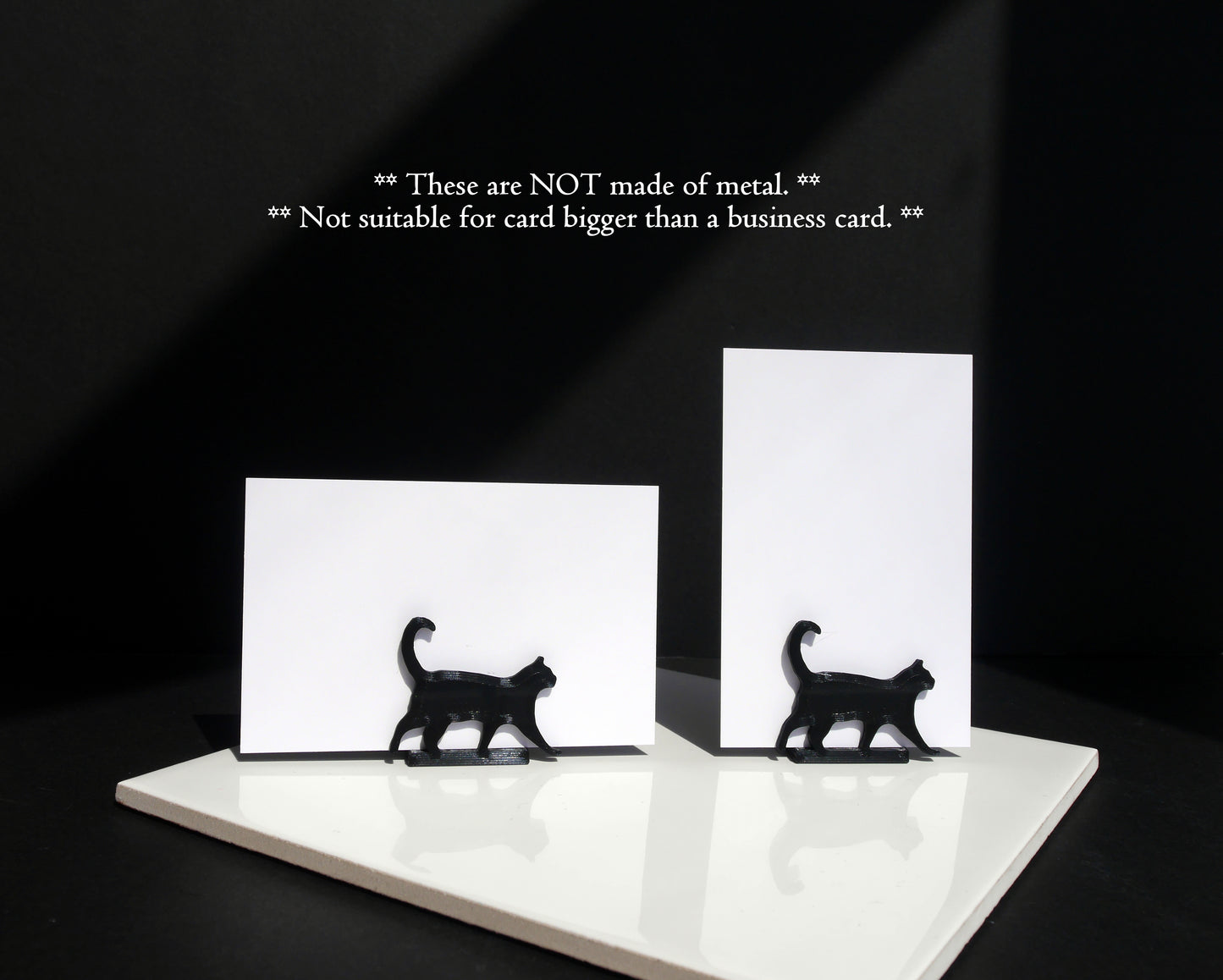 Black Standing Pussy Cat Shaped Wedding Party Name Place Stands