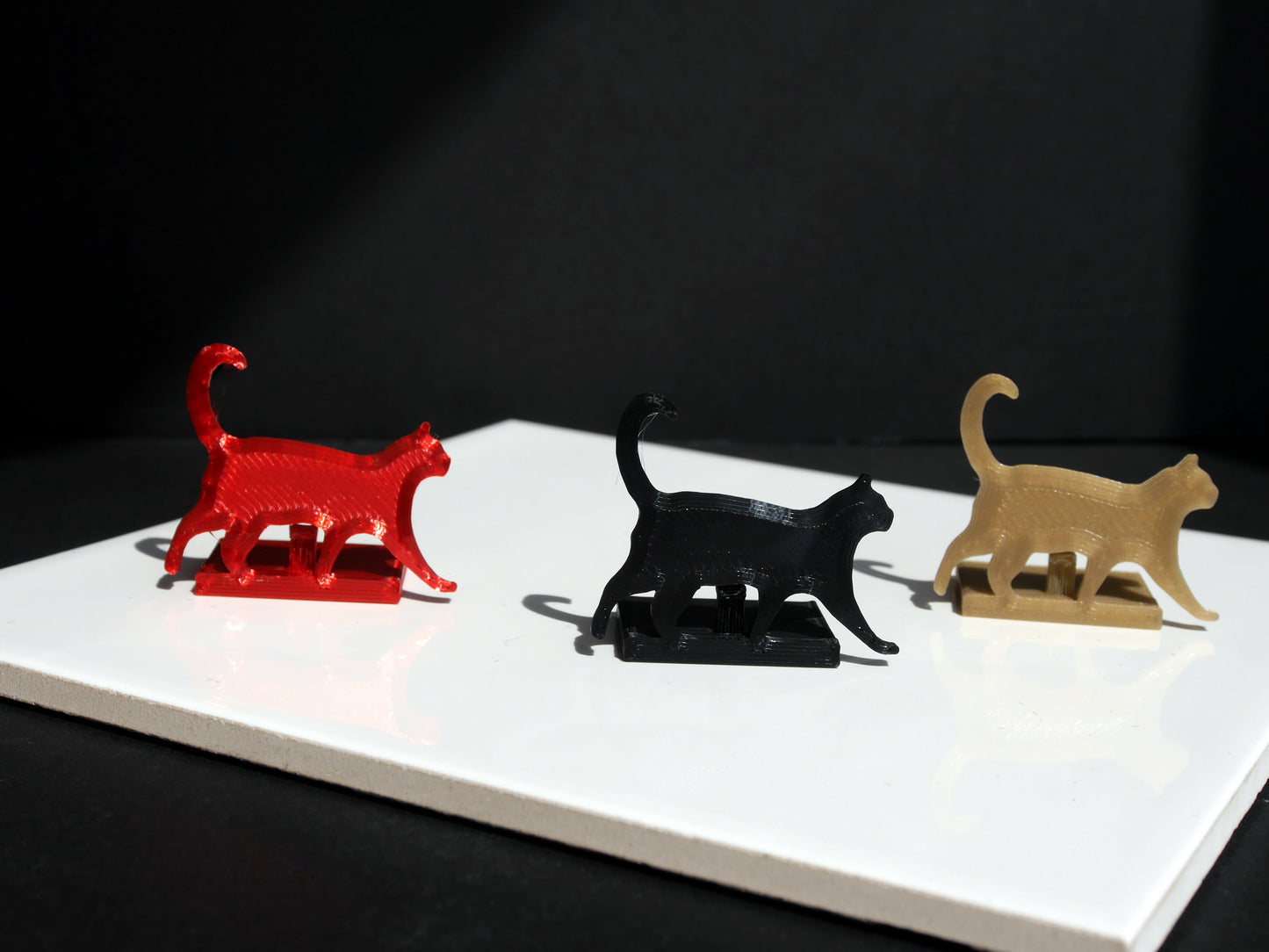 Black Standing Pussy Cat Shaped Wedding Party Name Place Stands