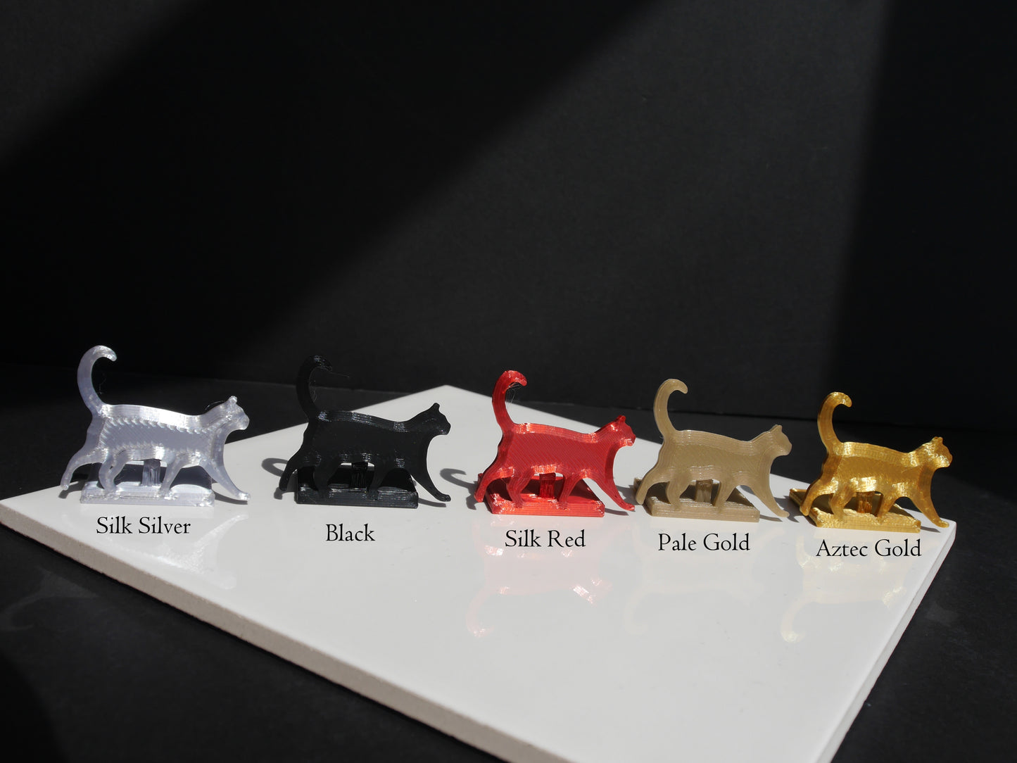 Black Standing Pussy Cat Shaped Wedding Party Name Place Stands
