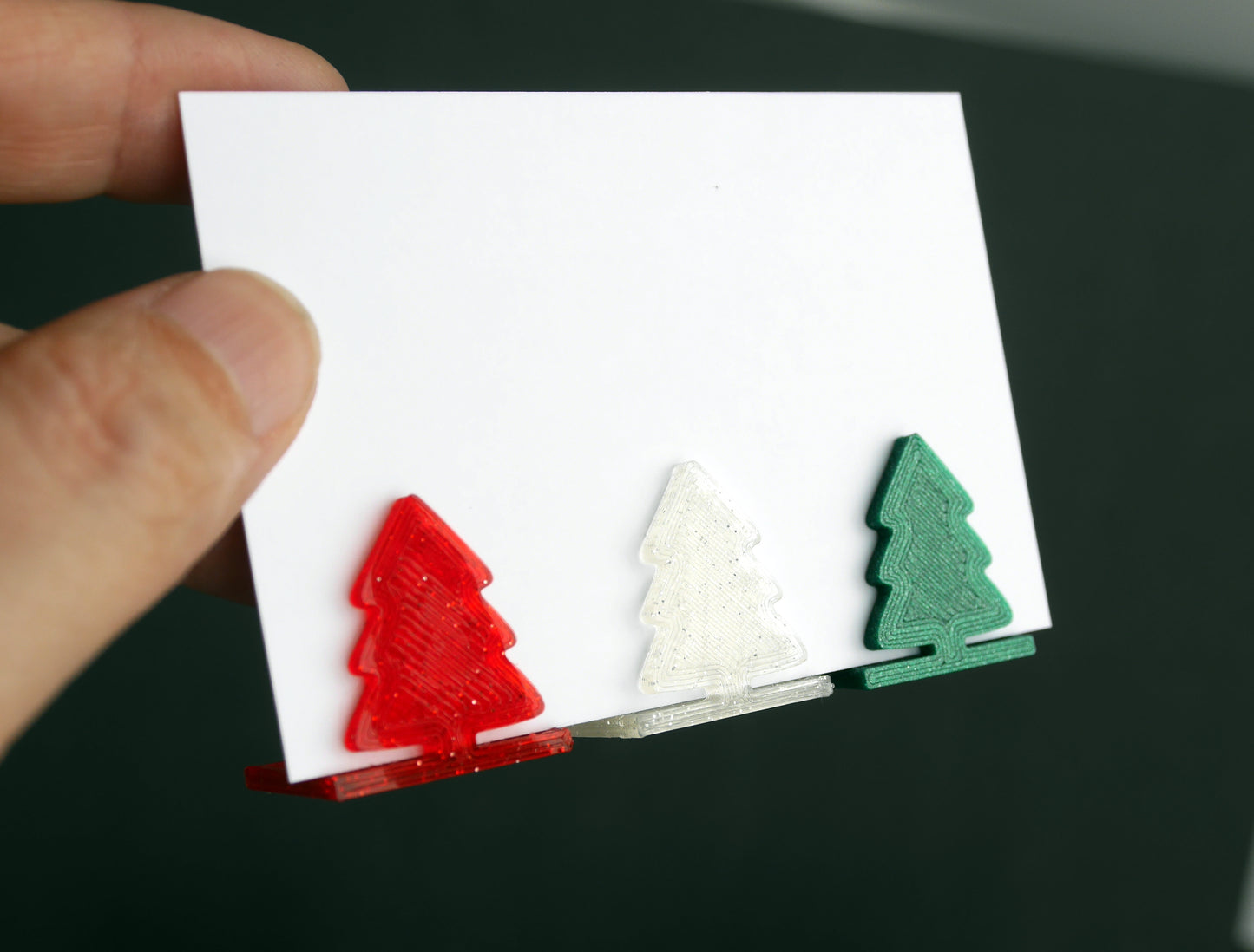 Christmas Tree Shaped Festive Christmas Theme Card Holders