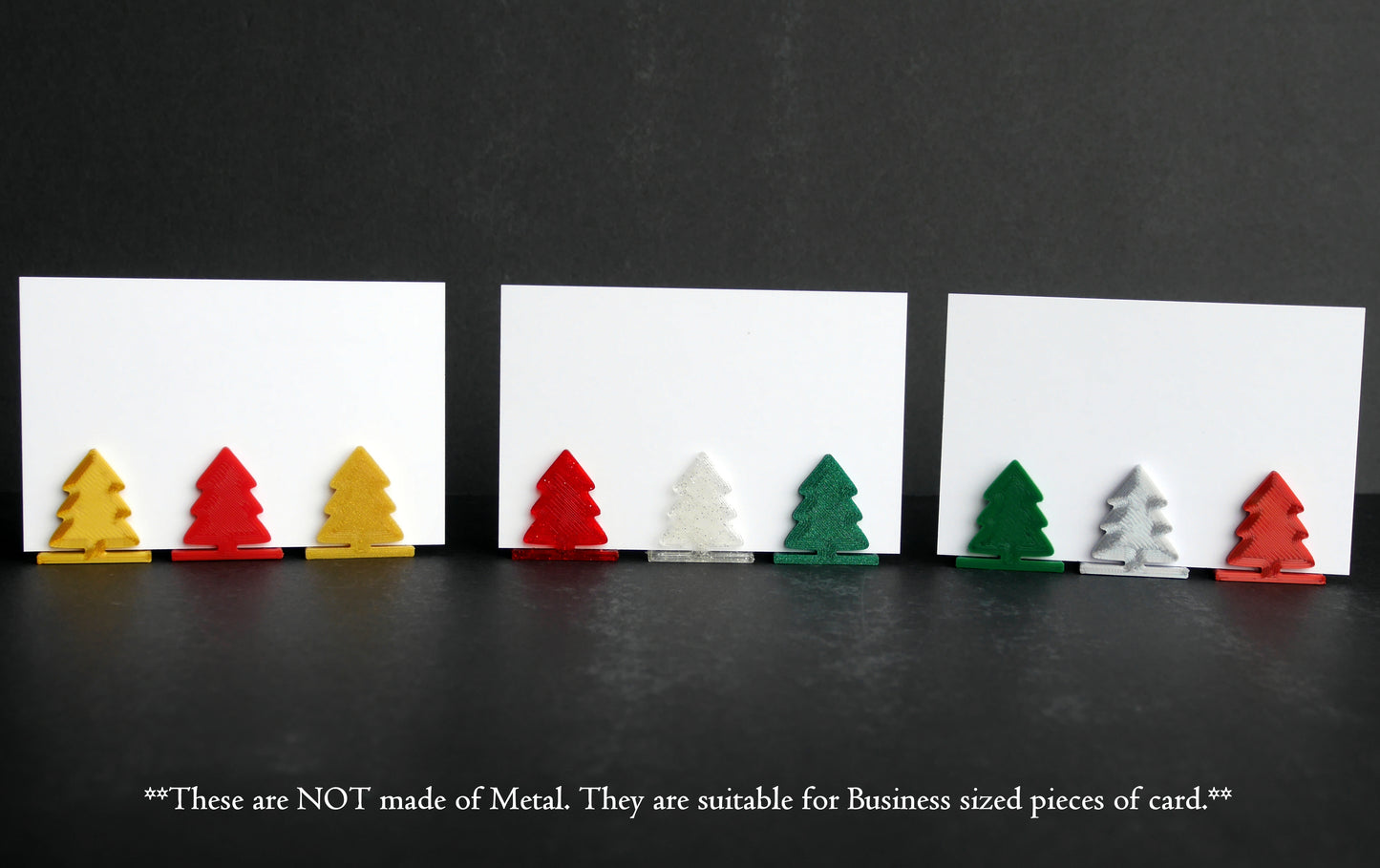 Christmas Tree Shaped Festive Christmas Theme Card Holders