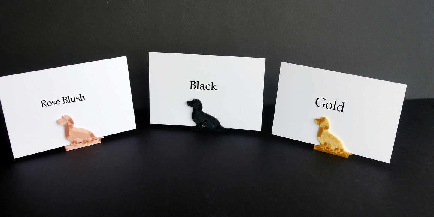 Dachshund Pet Dog Shaped Wedding Name Stand Place Holders