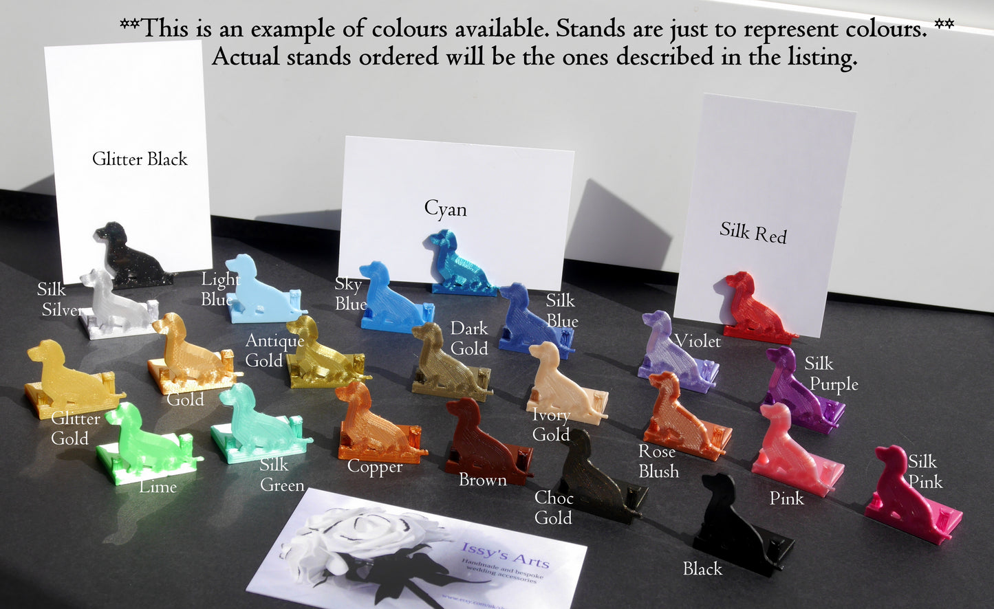 Boxer Dog Shaped Wedding Name Card Display Stands