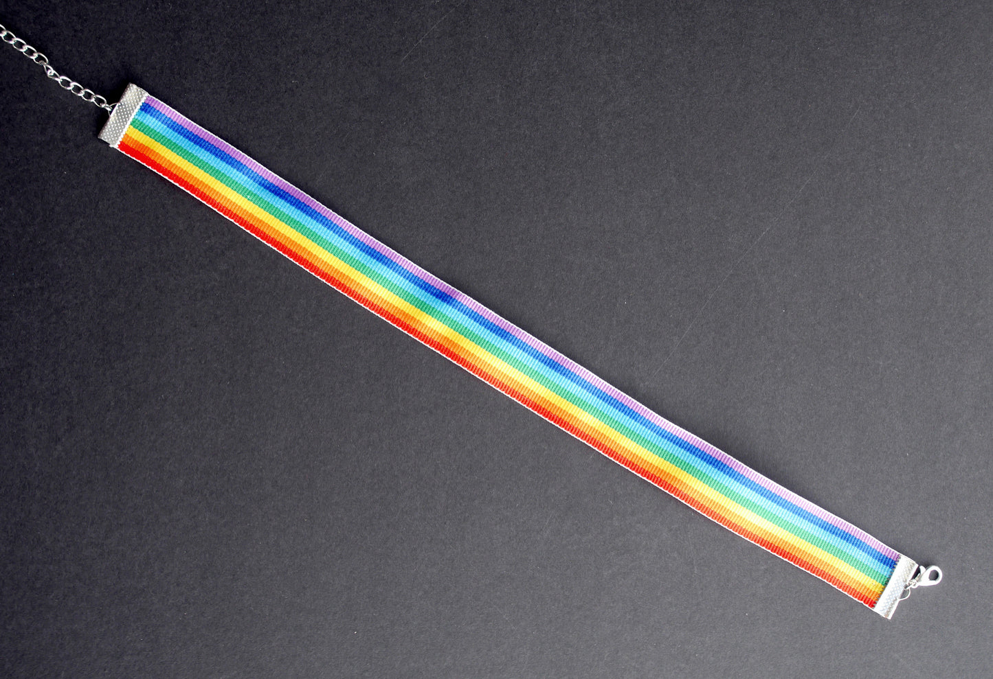 Pride Rainbow Stripe Coloured Choker Necklace