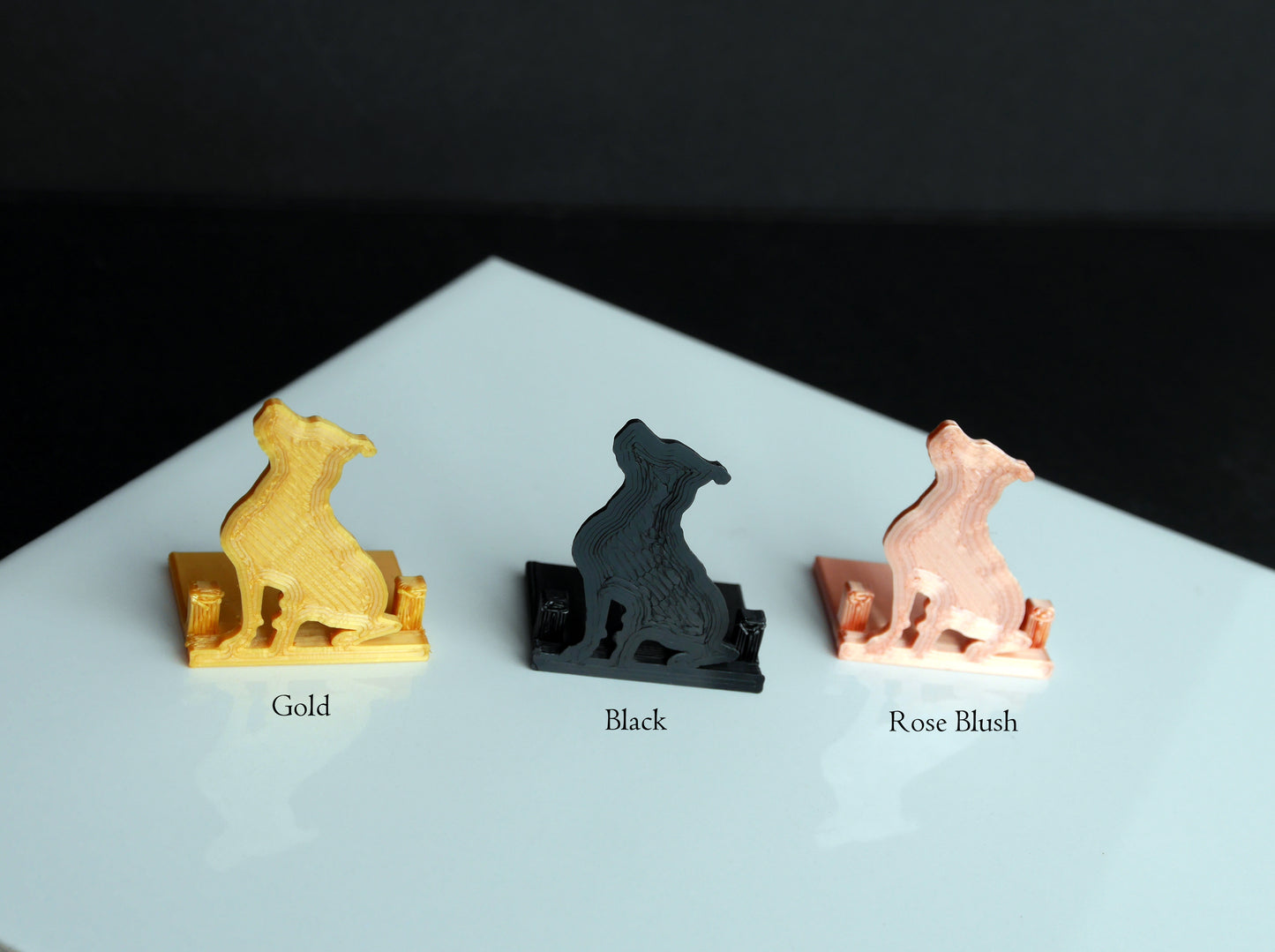 Pitbull Terrier Shaped Wedding Name Stands