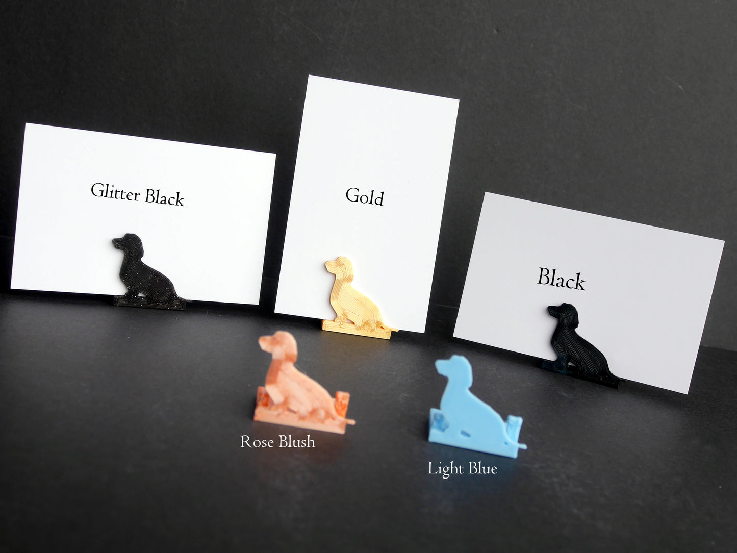 Dachshund Pet Dog Shaped Wedding Name Stand Place Holders