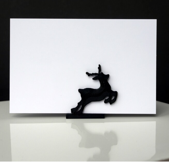 Christmas Theme Reindeer and Sleigh Shaped Escort Card Holders