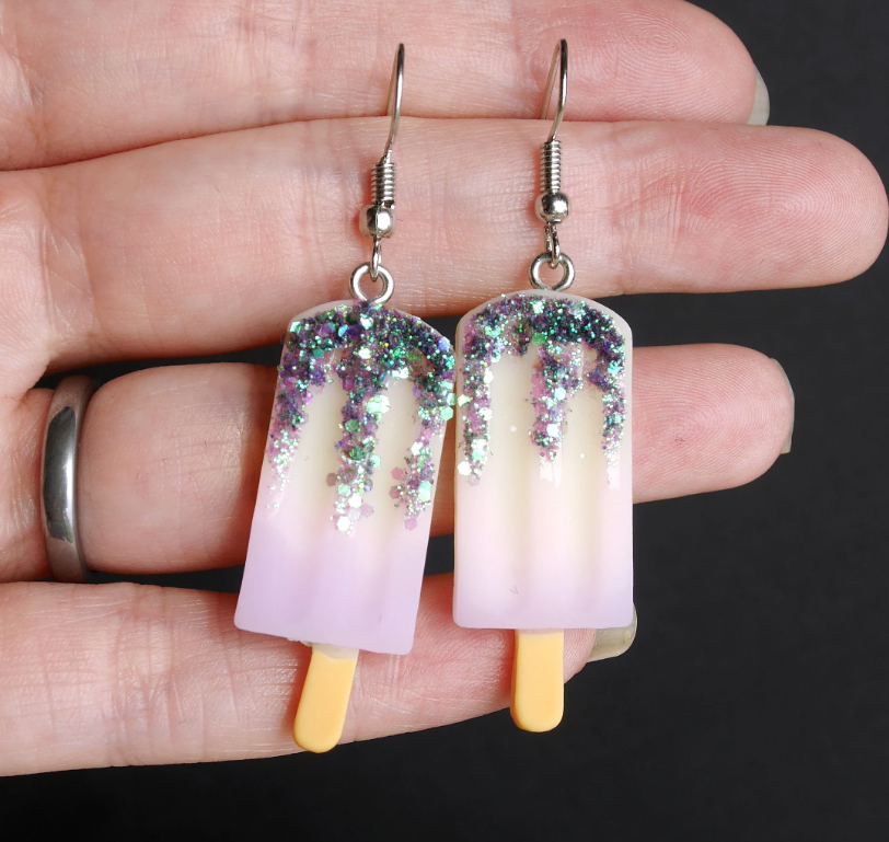 Heatwave Ice Lolly Popsicle Shaped Colourful Earrings