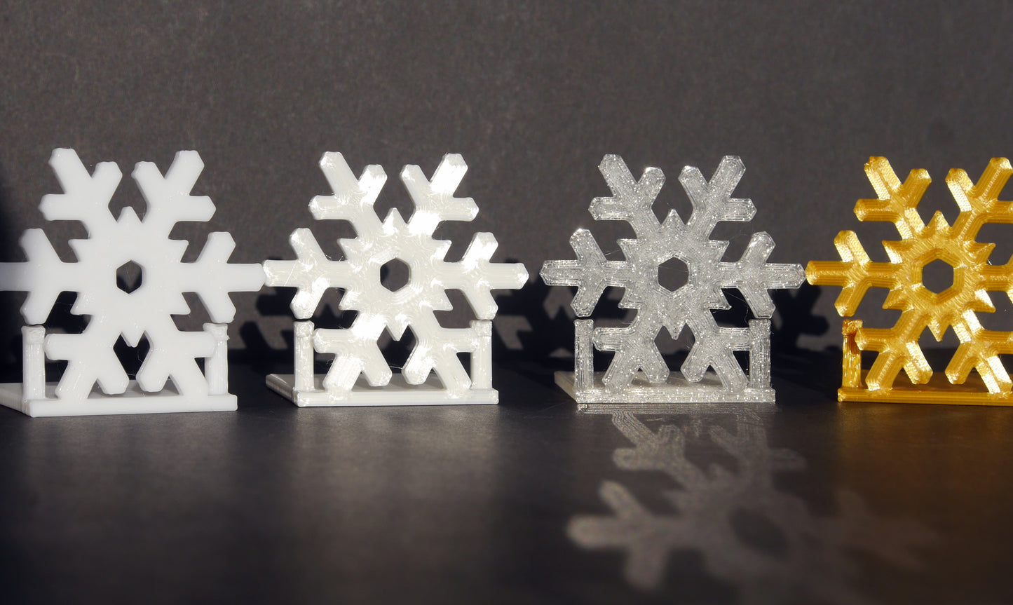 Large Christmas Snowflake Shaped Name Card Place Holders