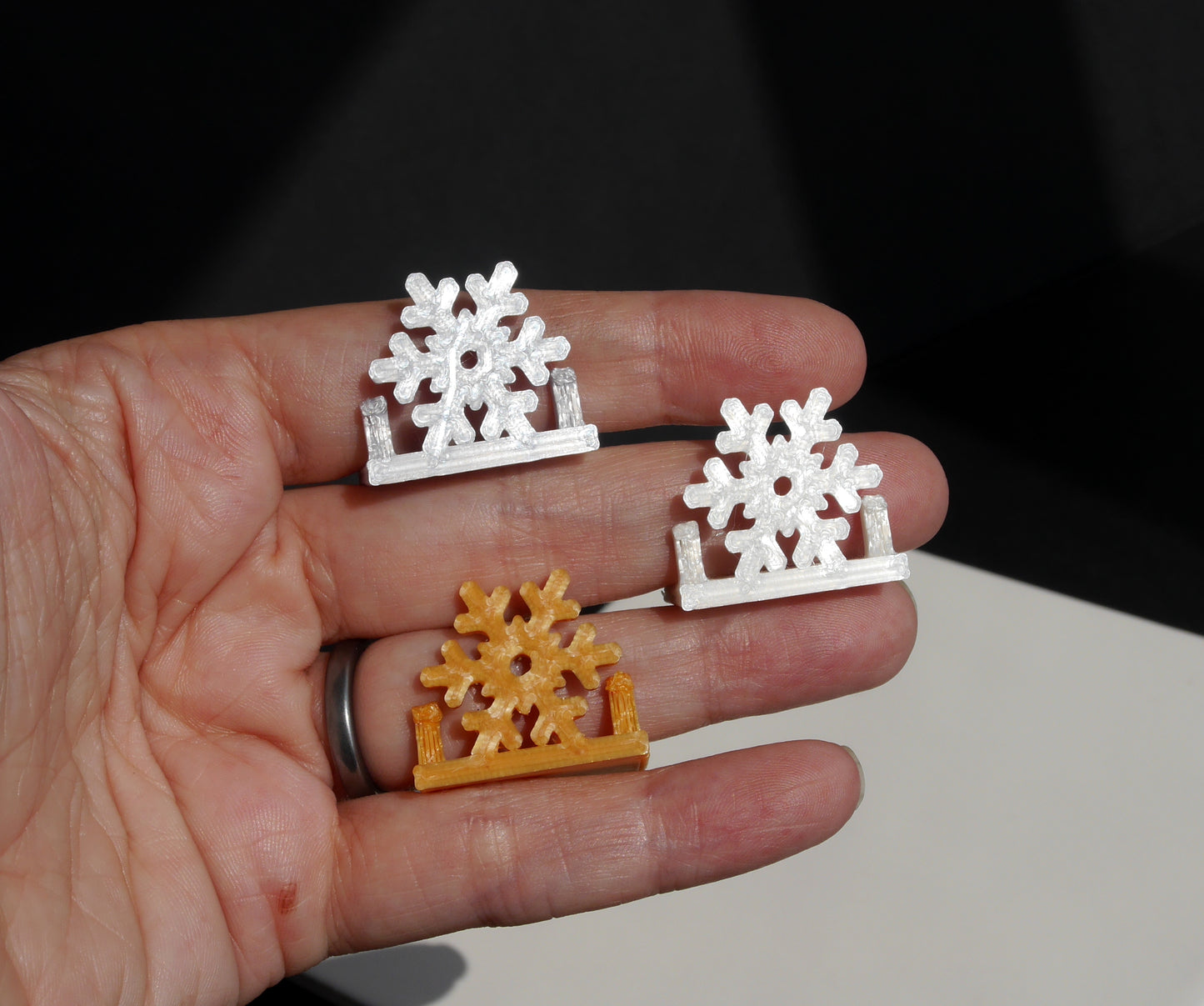 Christmas Snowflake Shaped Name Card Place Holders