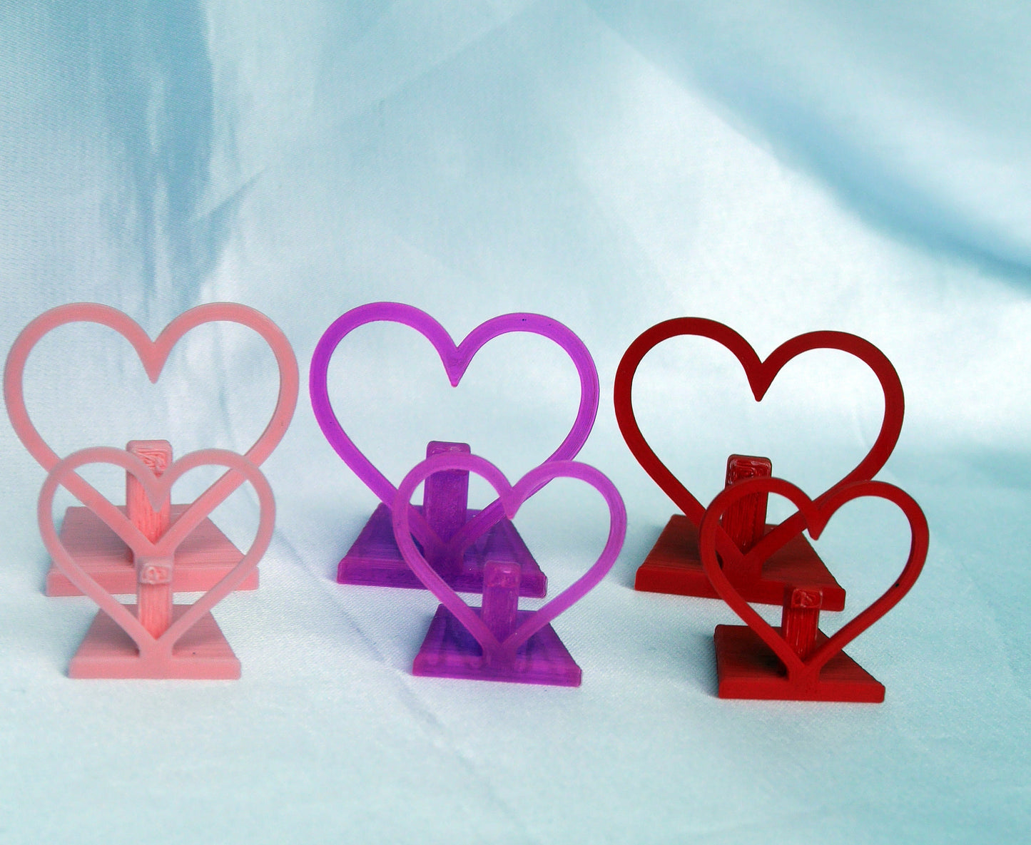 Heart Shaped Wedding Name Stands