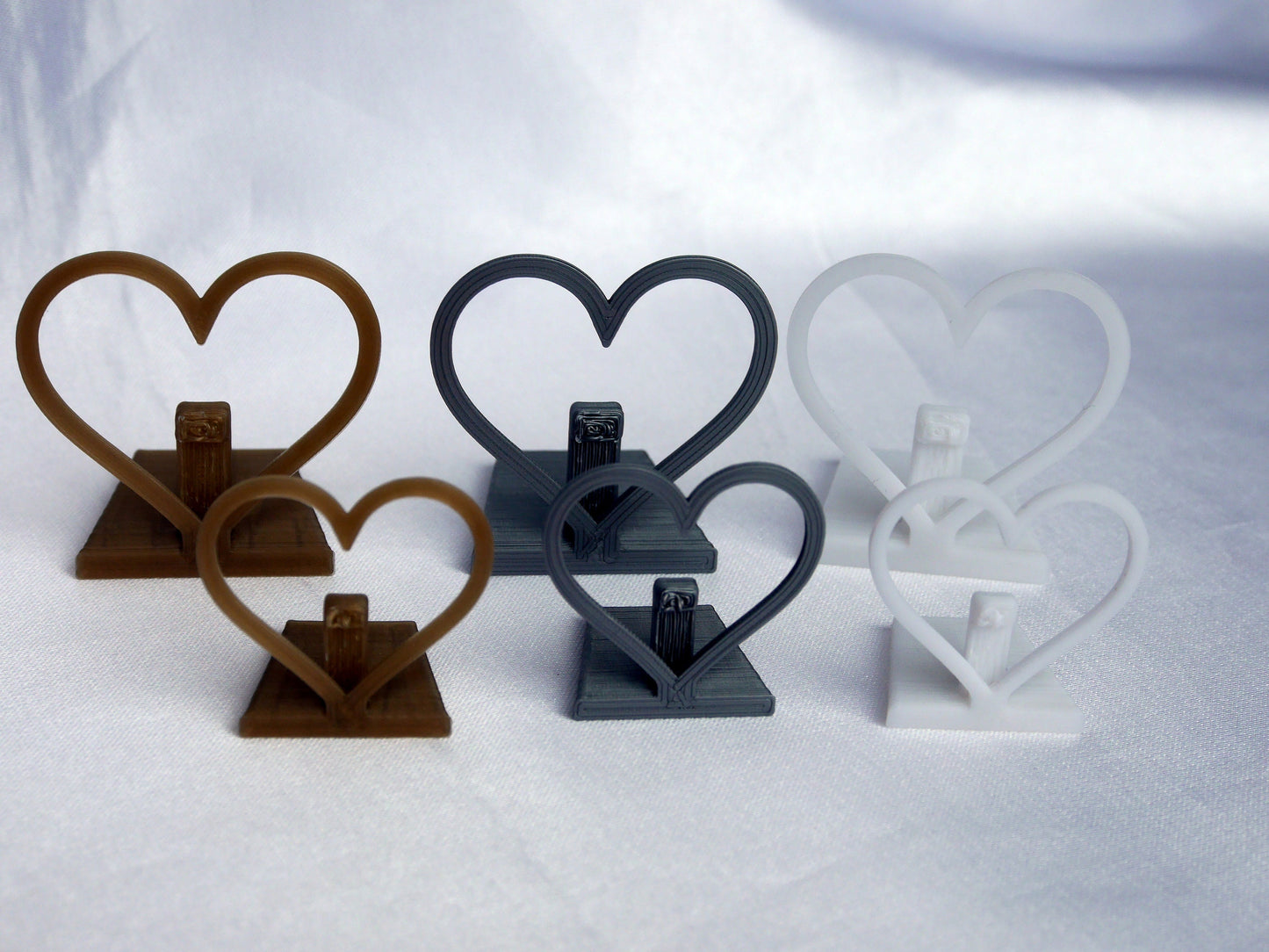 Heart Shaped Wedding Name Stands