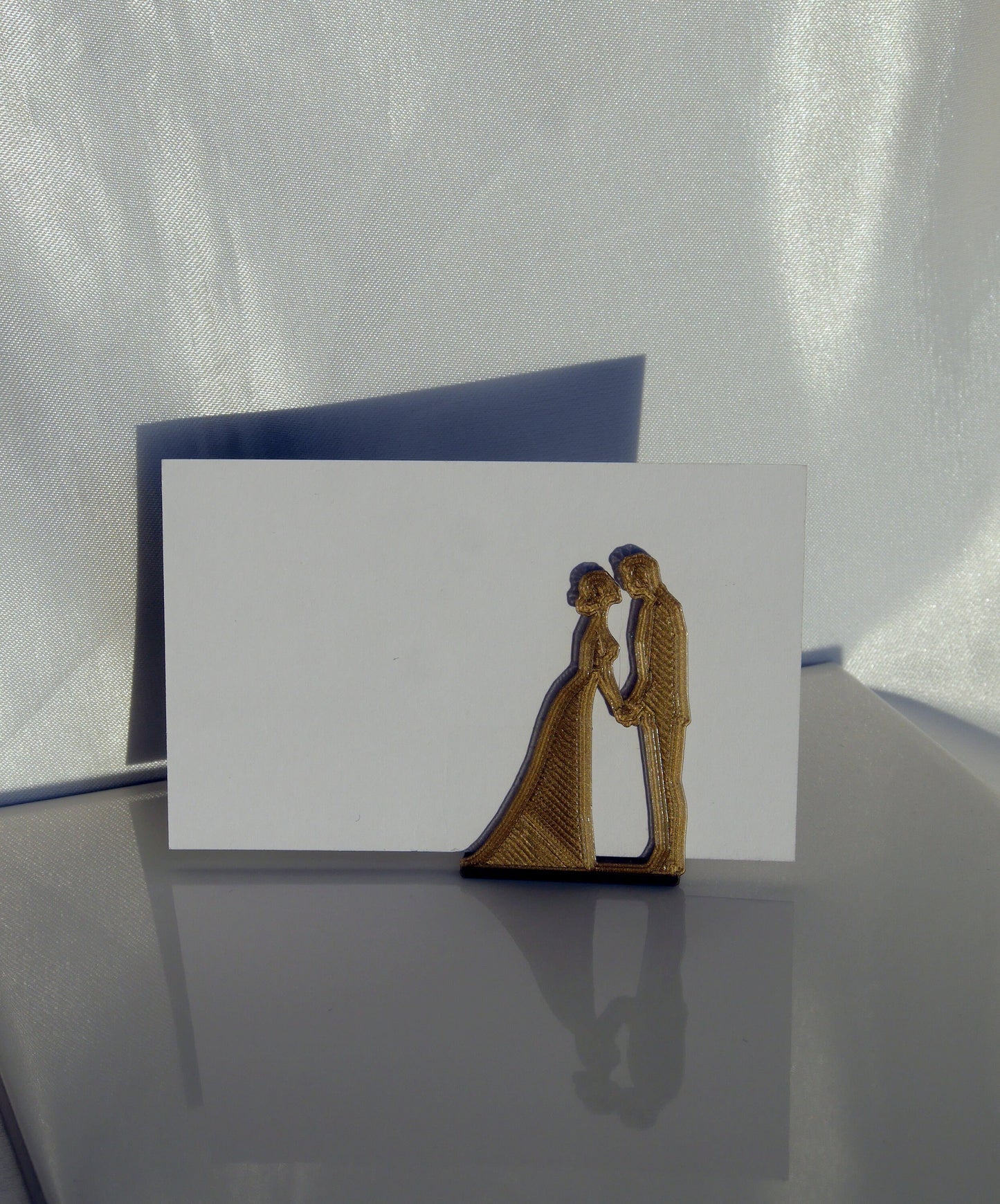 Bride and Groom Silhouette Wedding Escort Card Holders
