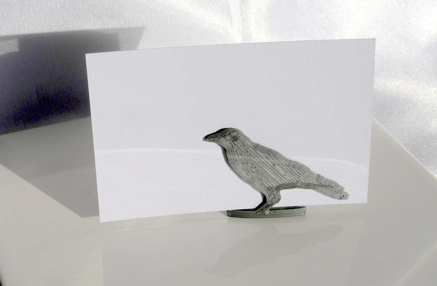 Gothic Black Raven Shaped Name Escort Card Holders