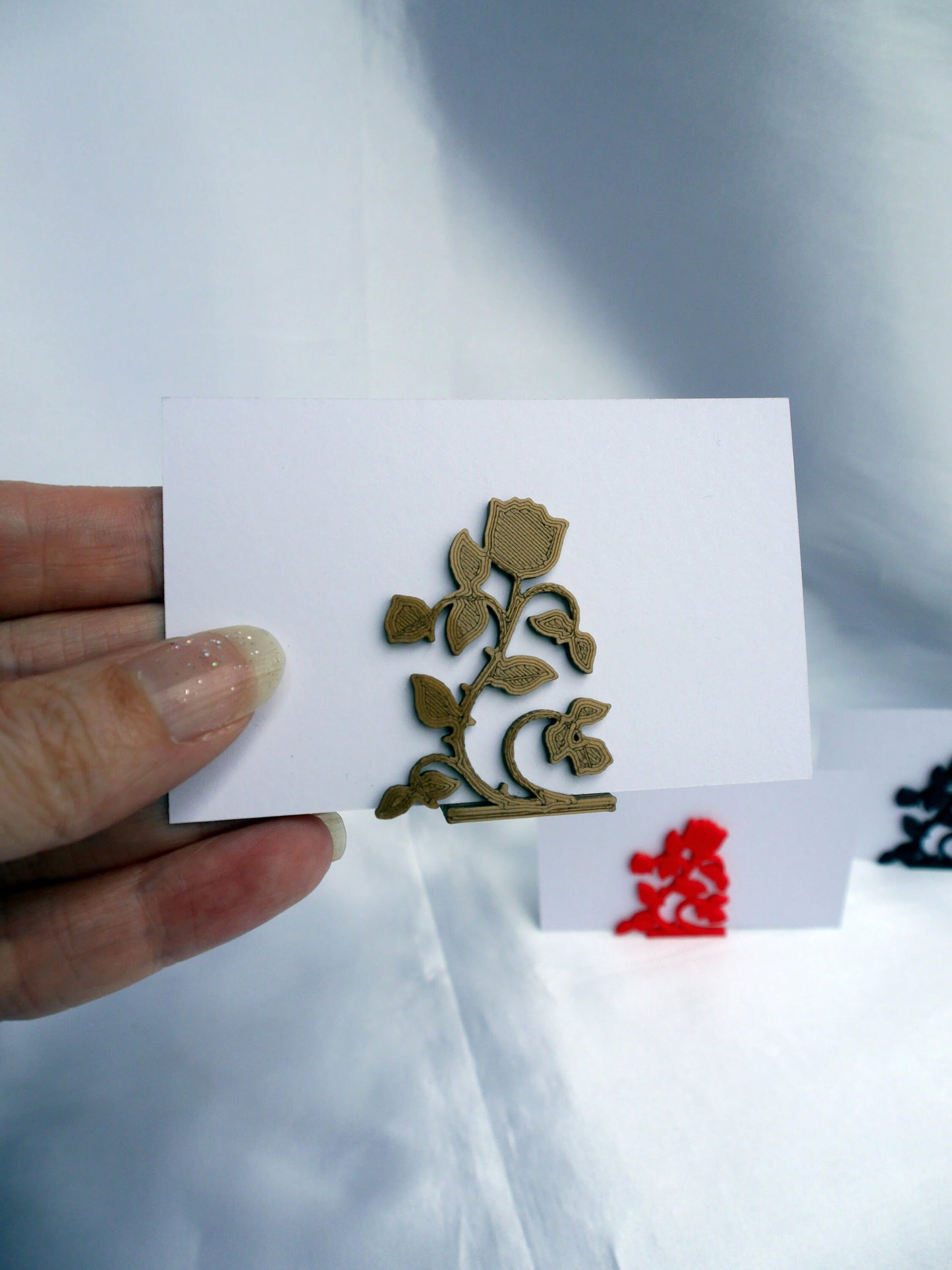 Rose Vine Style Wedding Name Card Stands