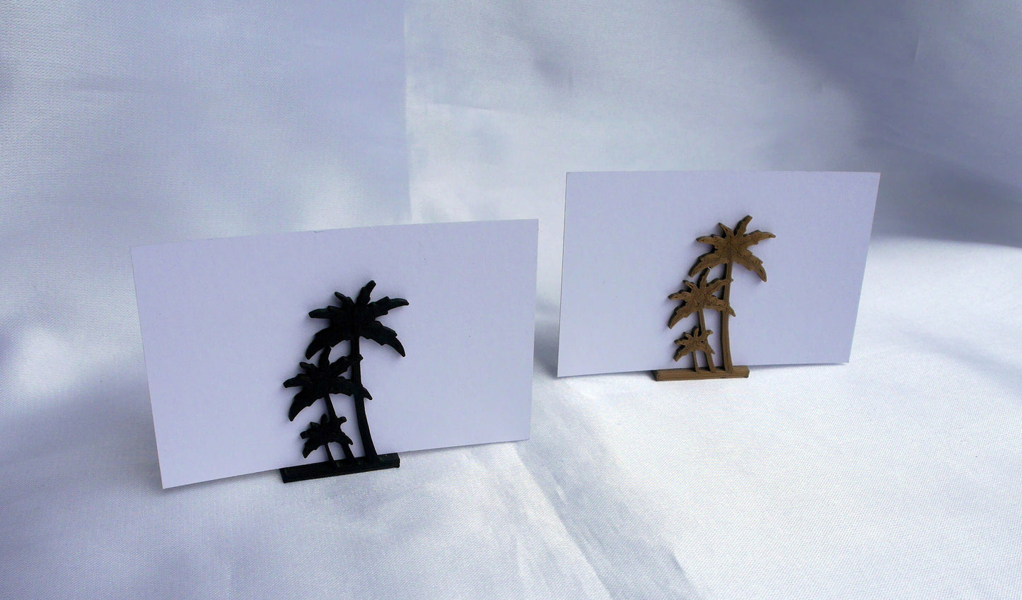Travel Theme Island Palm Tree Shaped Place Card Holders