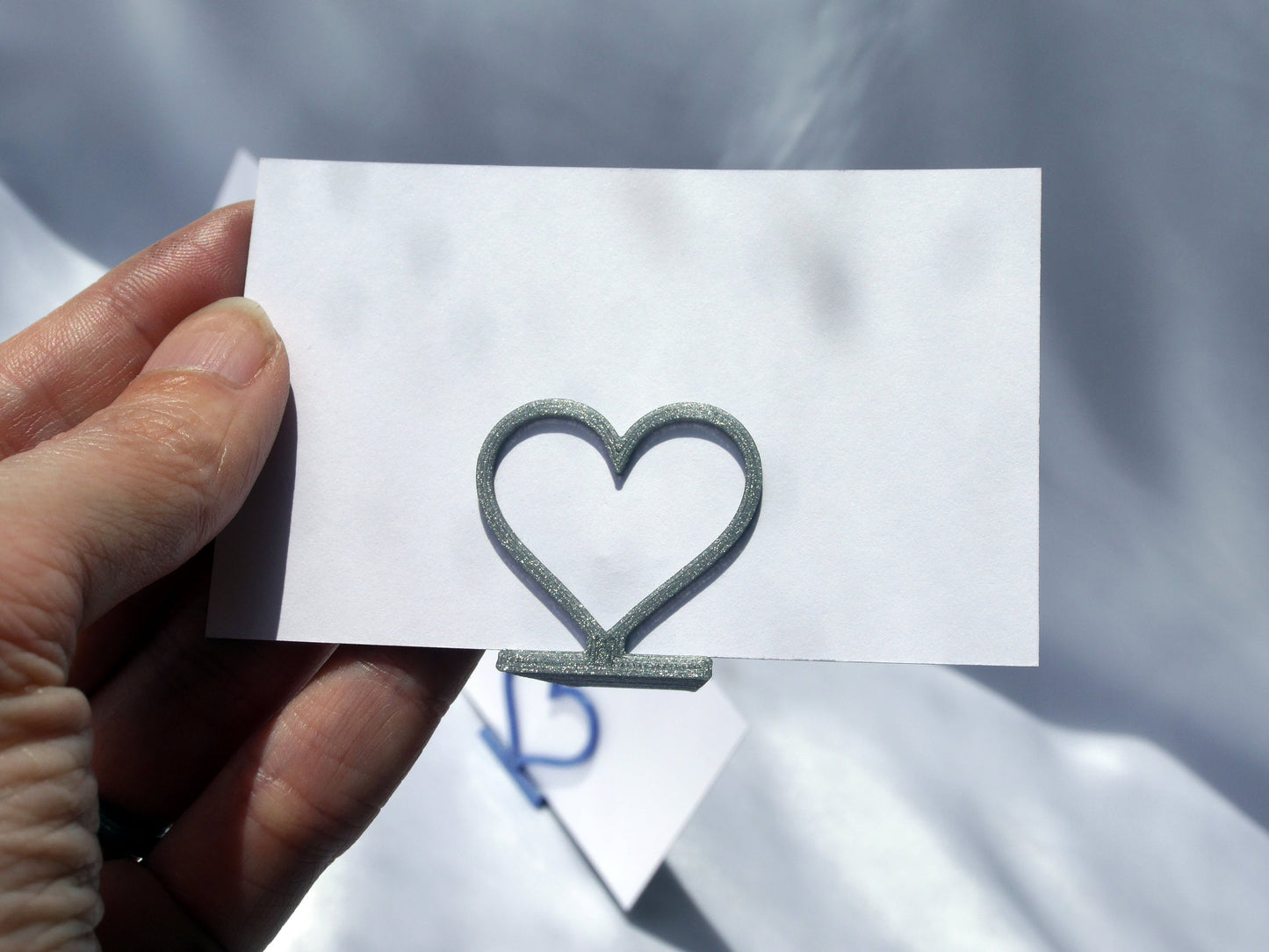 Glitter Heart Shaped Name Card Place Holders