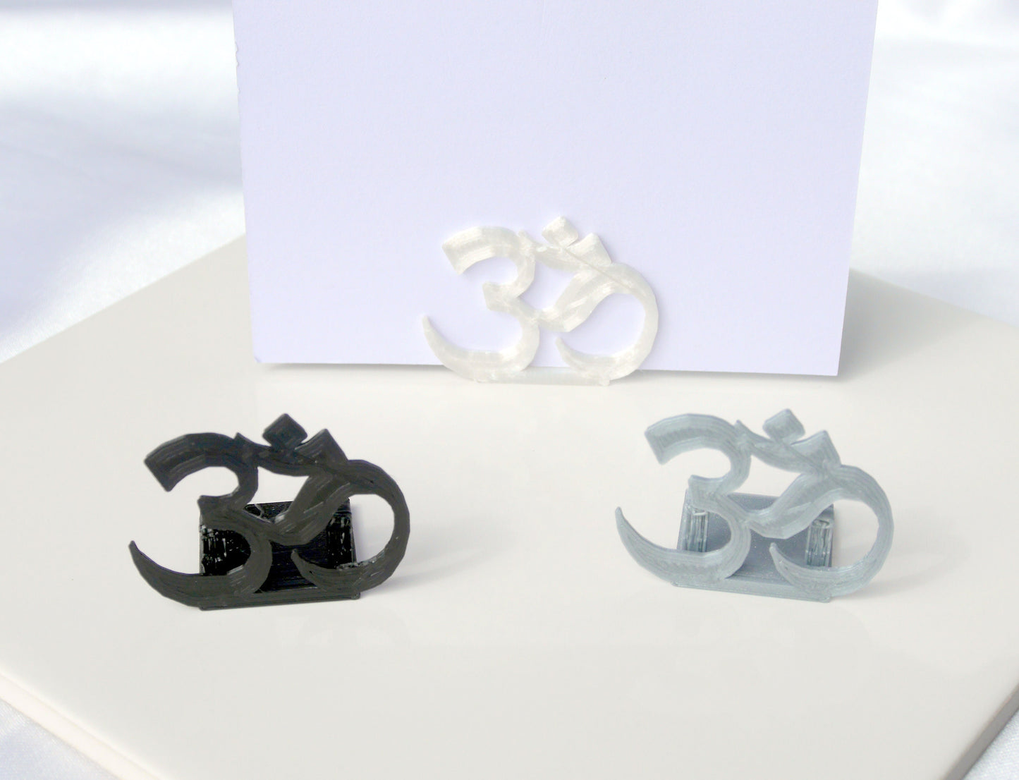 Om Symbol Shaped Hindu Style Name Card Holders