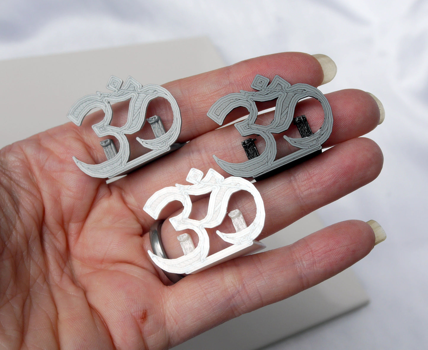 Om Symbol Shaped Hindu Style Name Card Holders