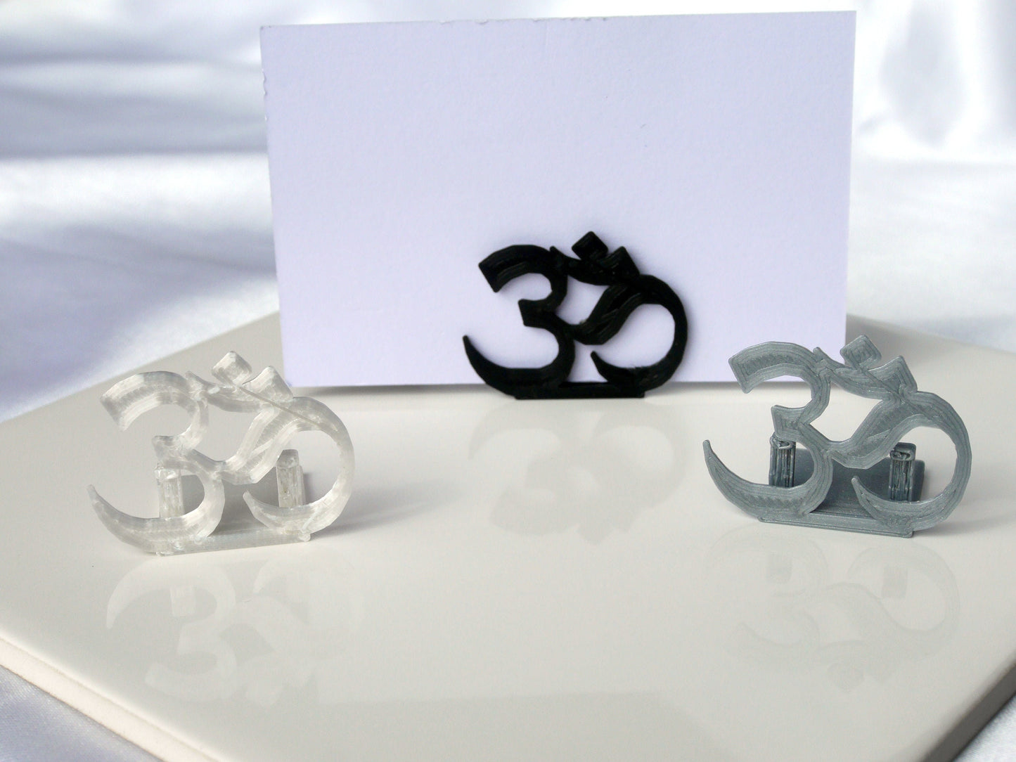 Om Symbol Shaped Hindu Style Name Card Holders