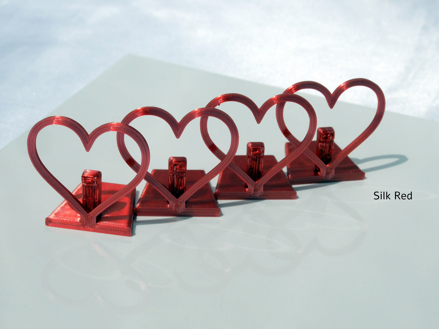 Heart Shaped Wedding Name Stands