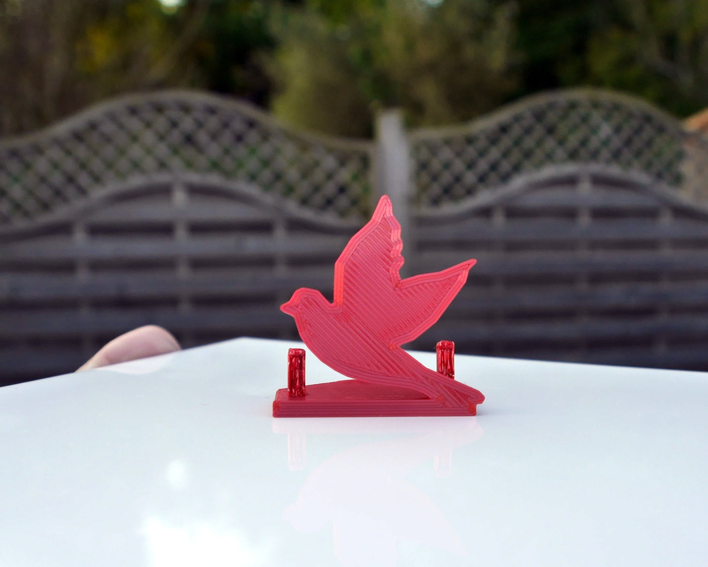 White Dove Shaped Name Card Stands