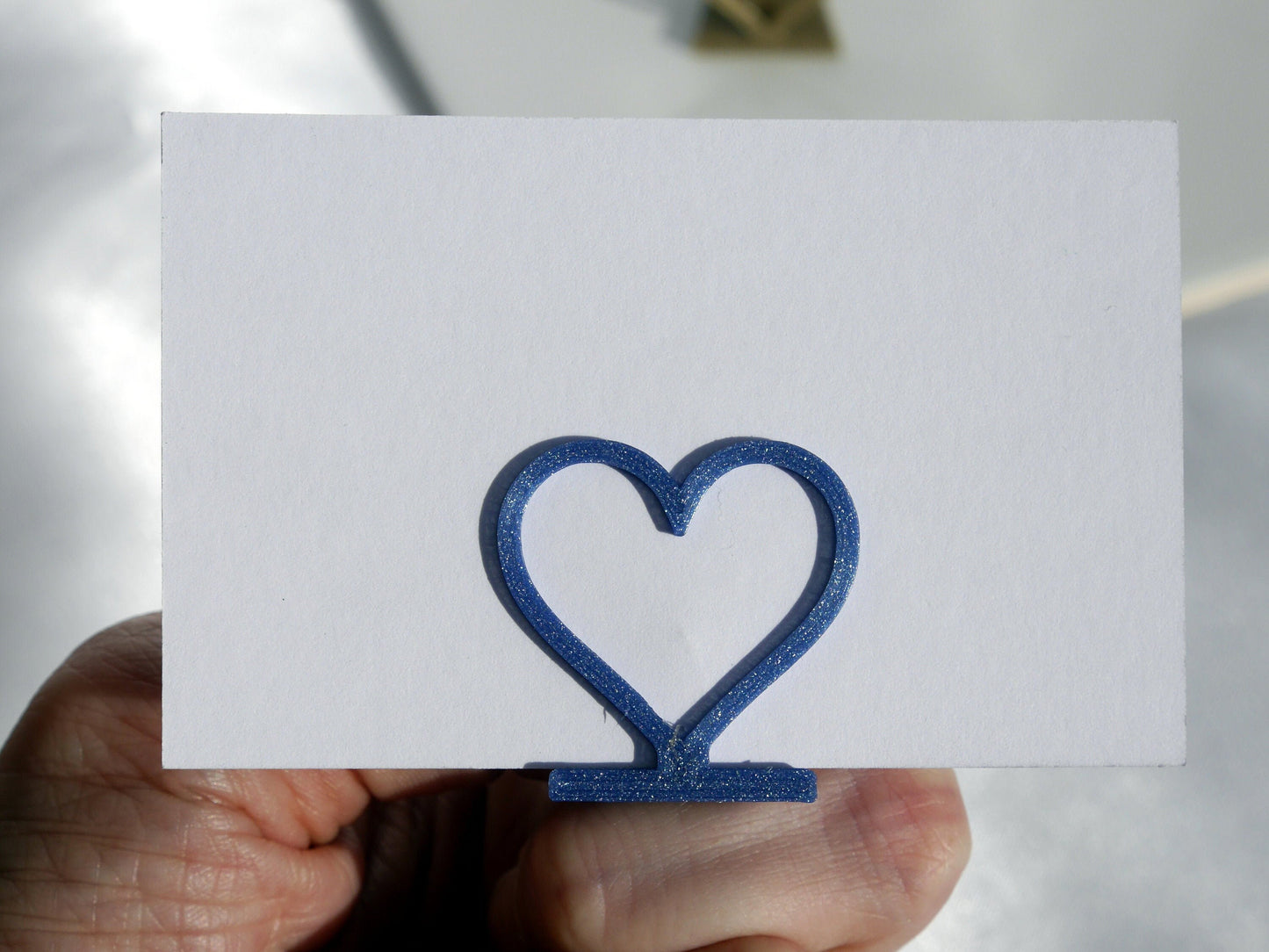Glitter Heart Shaped Name Card Place Holders