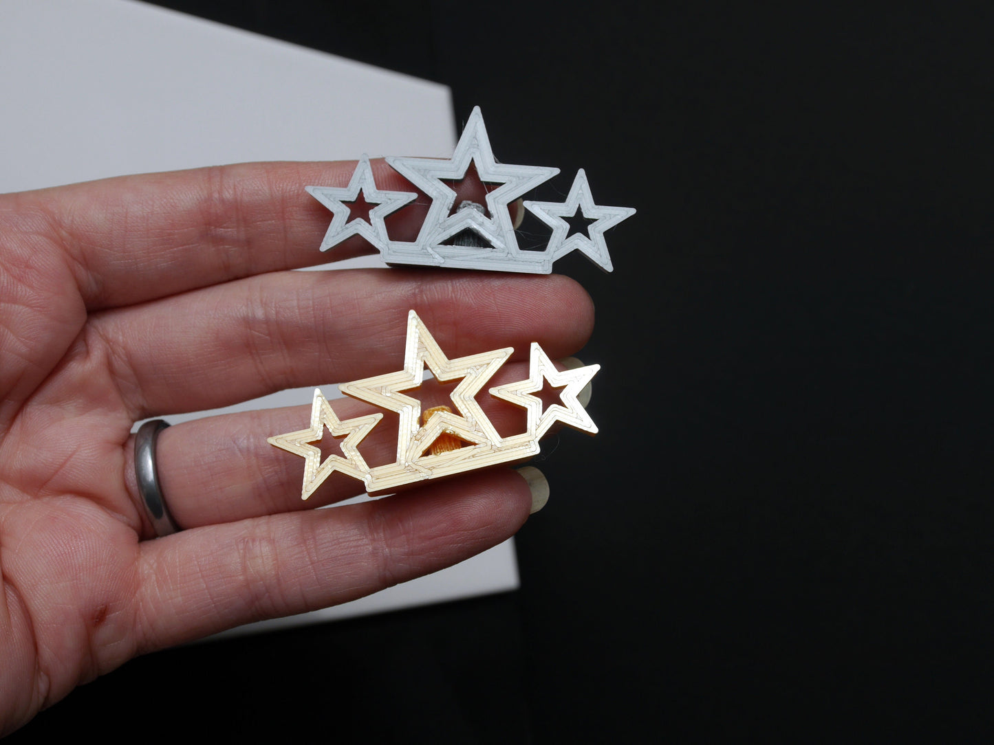 Gold Star Shaped Wedding Name Card Stands