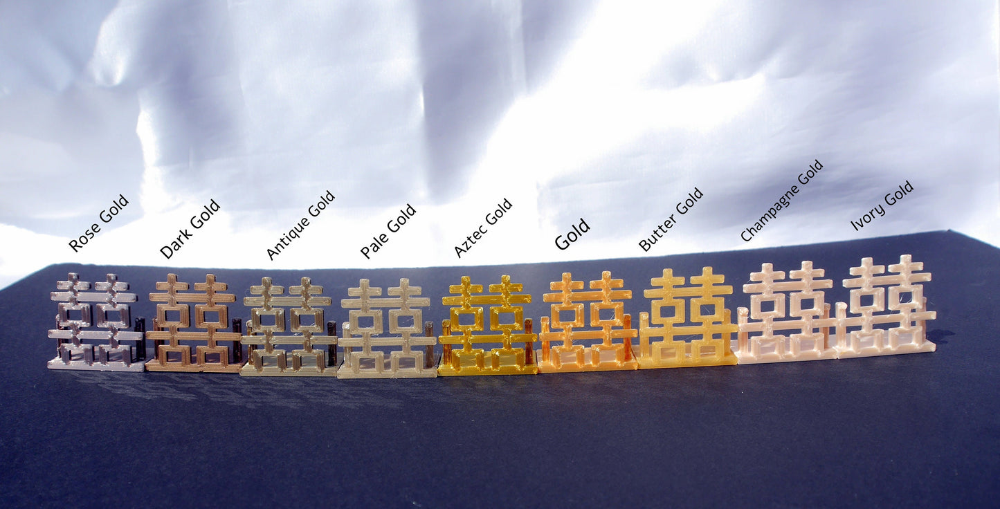 Chinese Circular Double Happiness Place Card Holders
