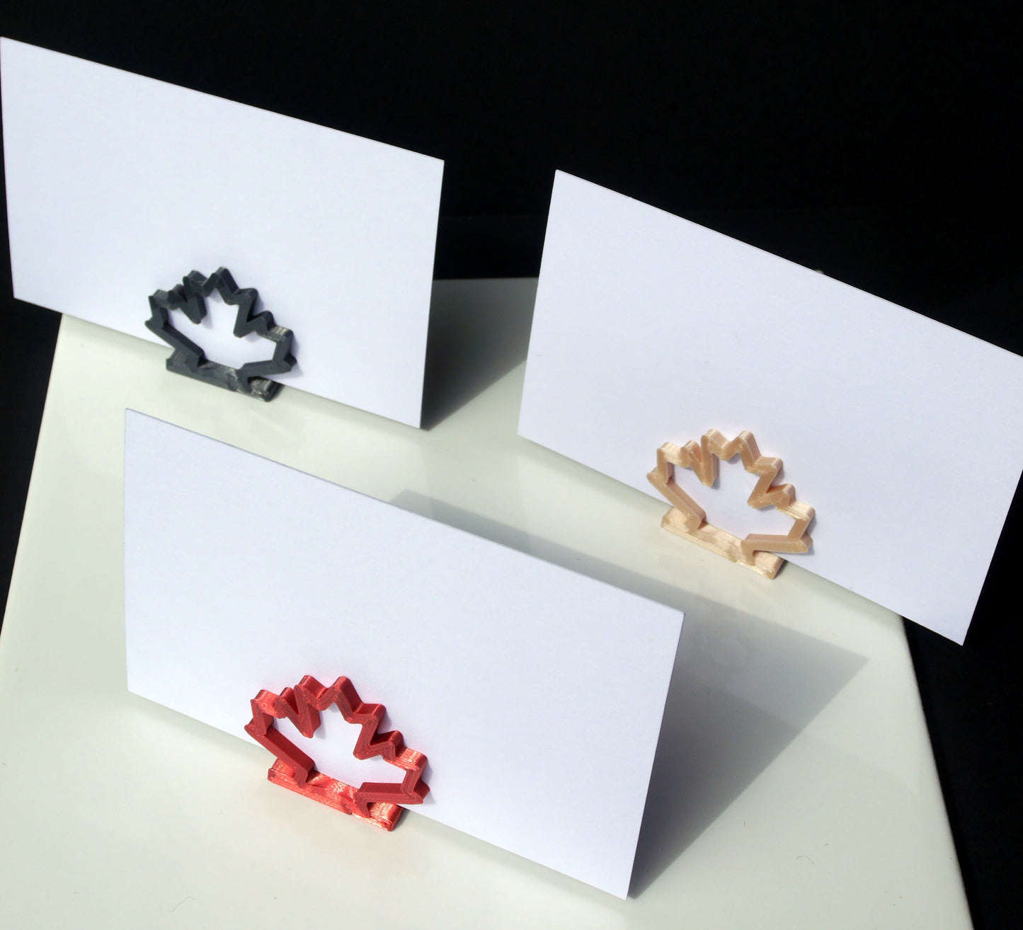 Canadian Maple Leaf Shapes Wedding Name Stands