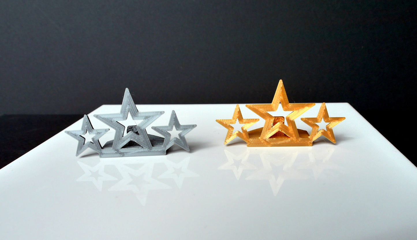 Gold Star Shaped Wedding Name Card Stands