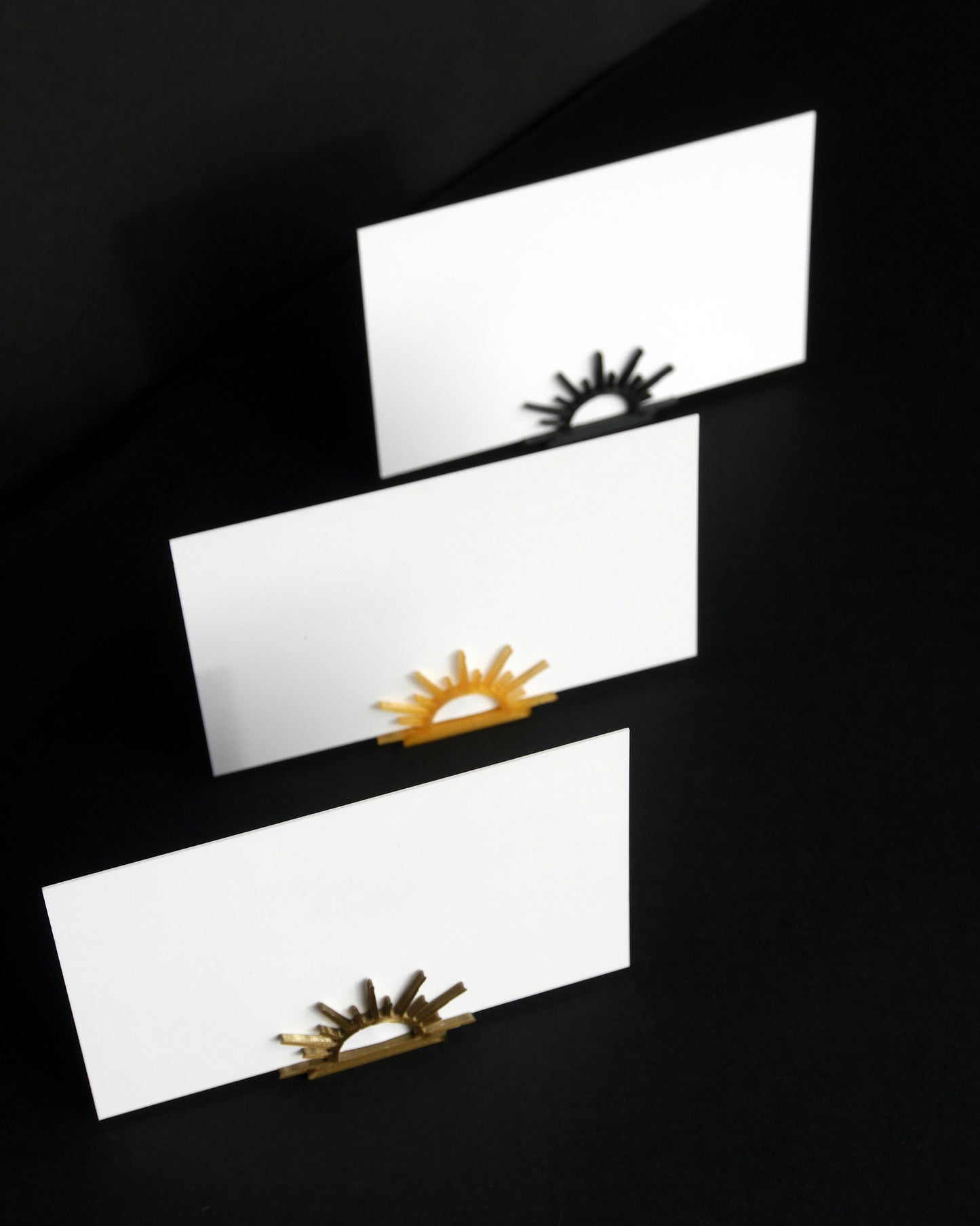 Retro Sunburst Shaped Wedding Name Stands