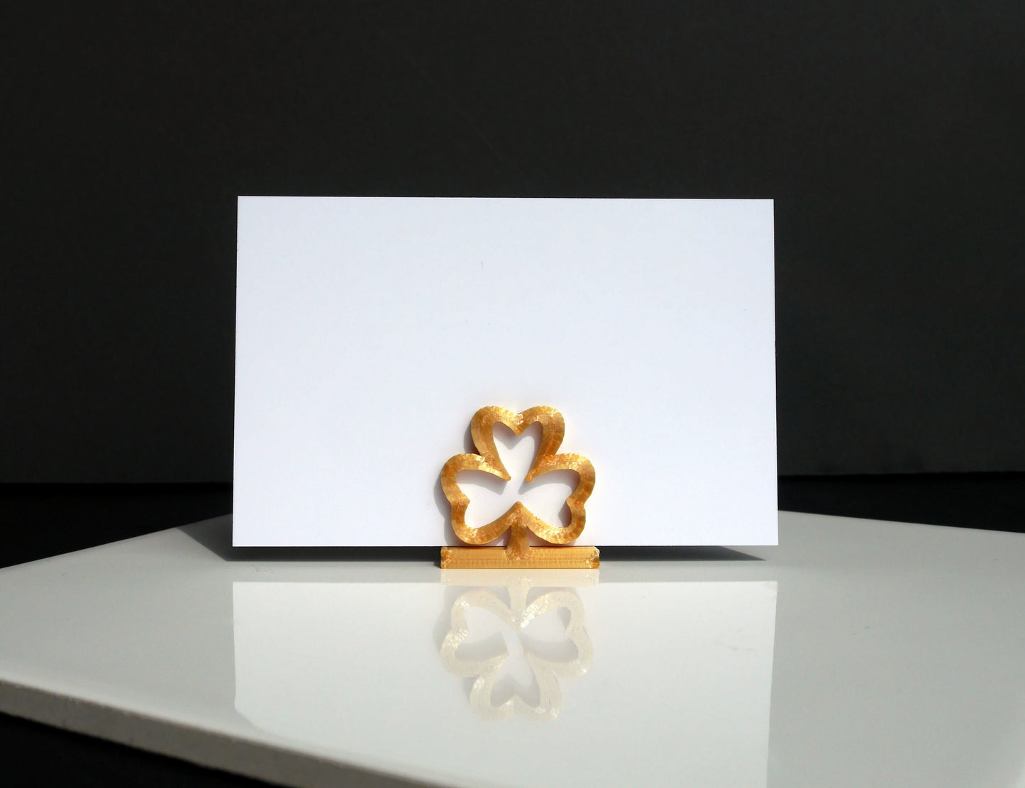 Shamrock Clover Shaped Place Card Holders