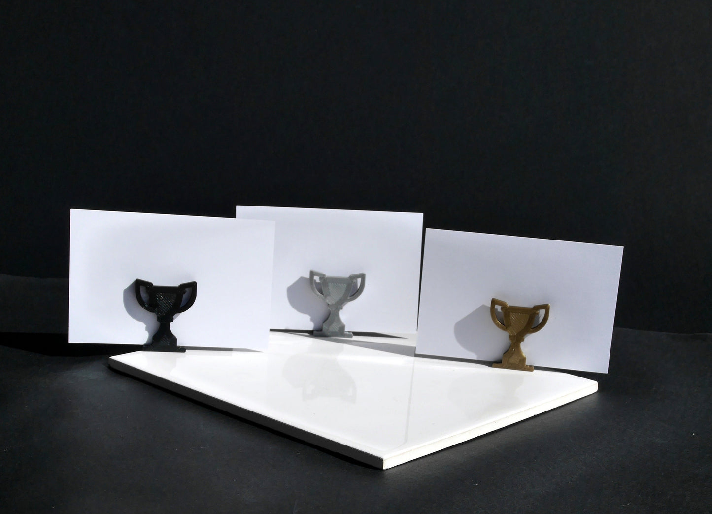 Winners Trophy Shaped Place Card Holders