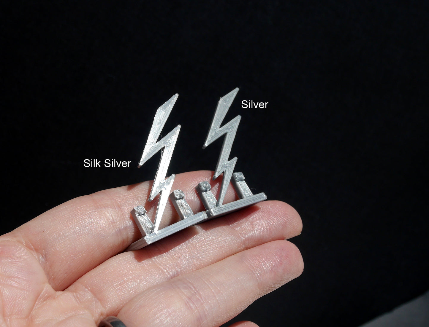 Forked Lightning Bolt Shaped Wedding Name Stands