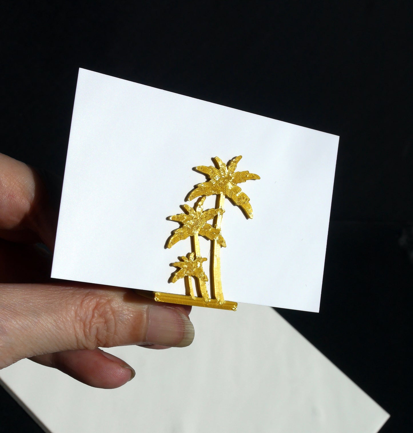 Travel Theme Island Palm Tree Shaped Place Card Holders