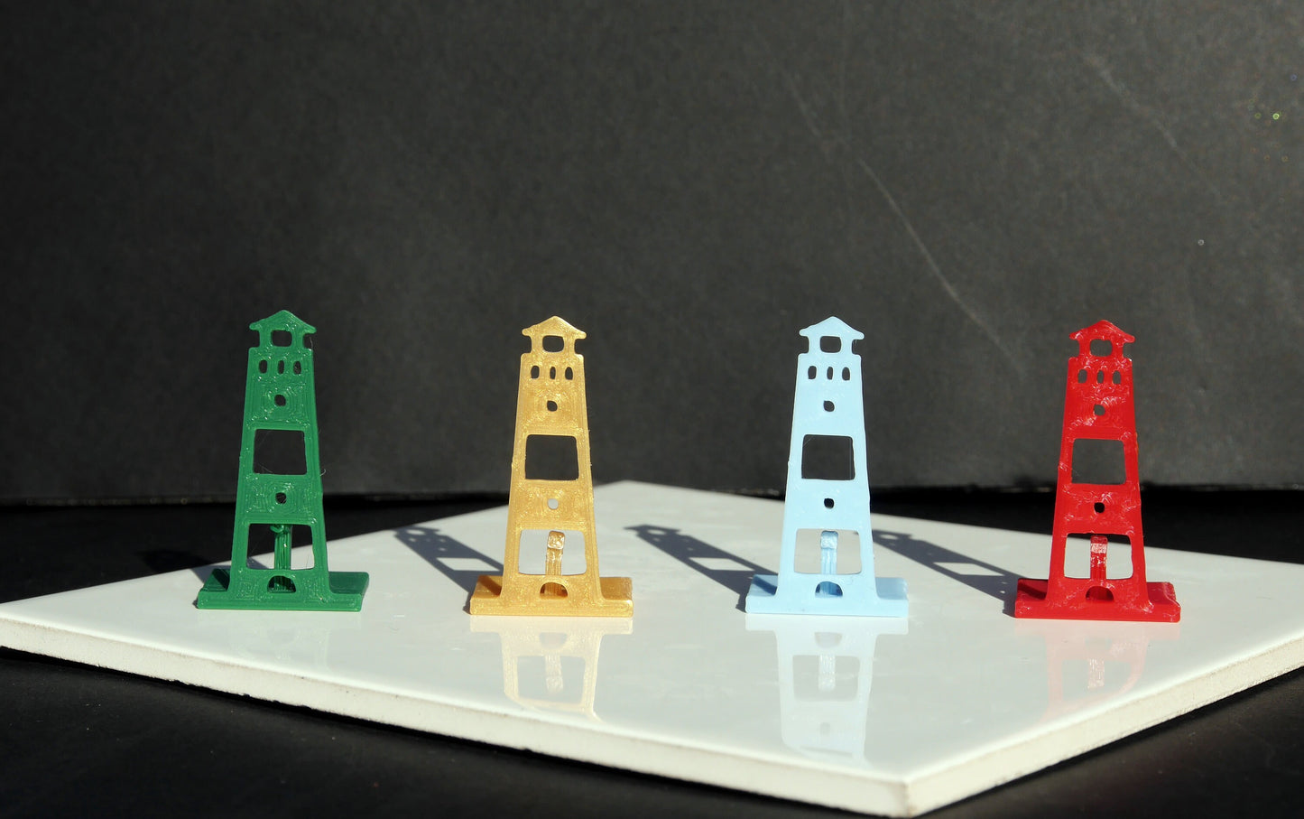 Beach Theme Lighthouse Shaped Event Name Card Stands