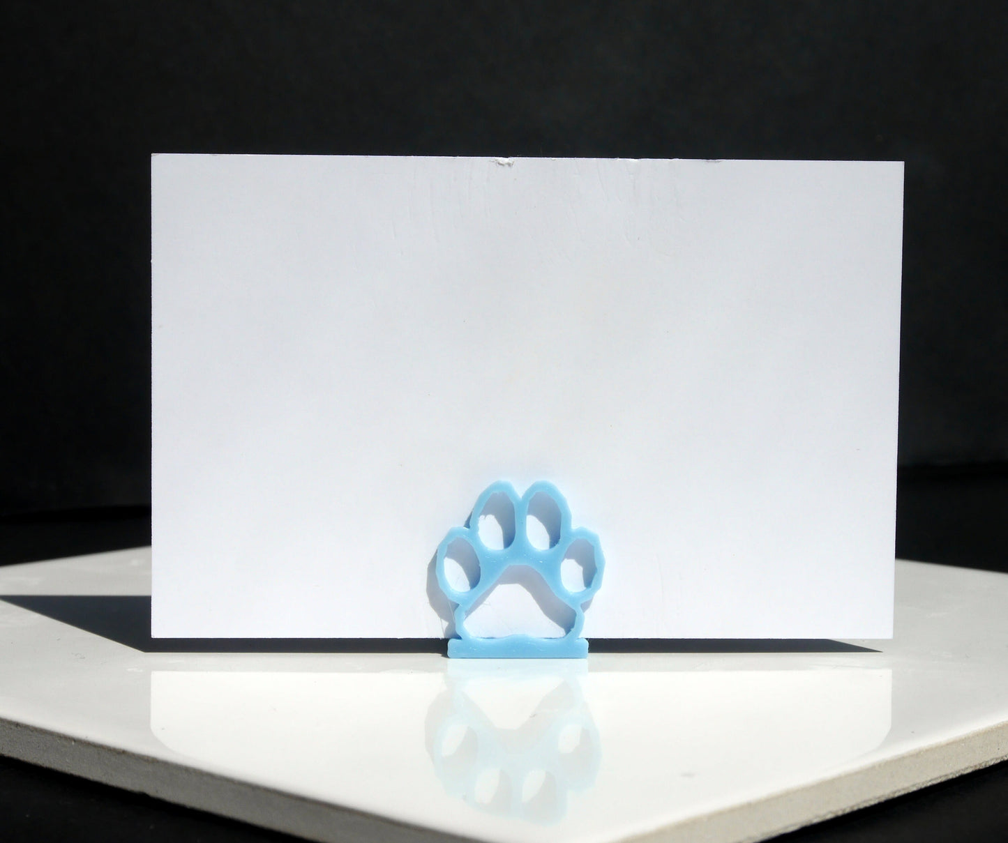 Dog Paw Print Shaped Wedding Event Name Card Stands