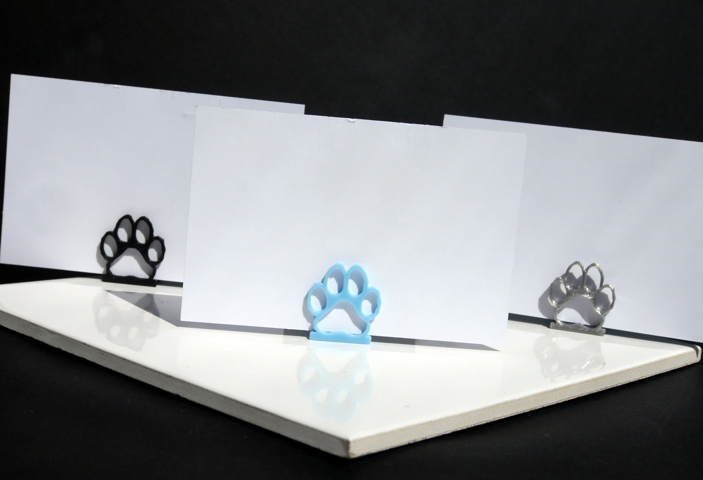 Dog Paw Print Shaped Wedding Event Name Card Stands