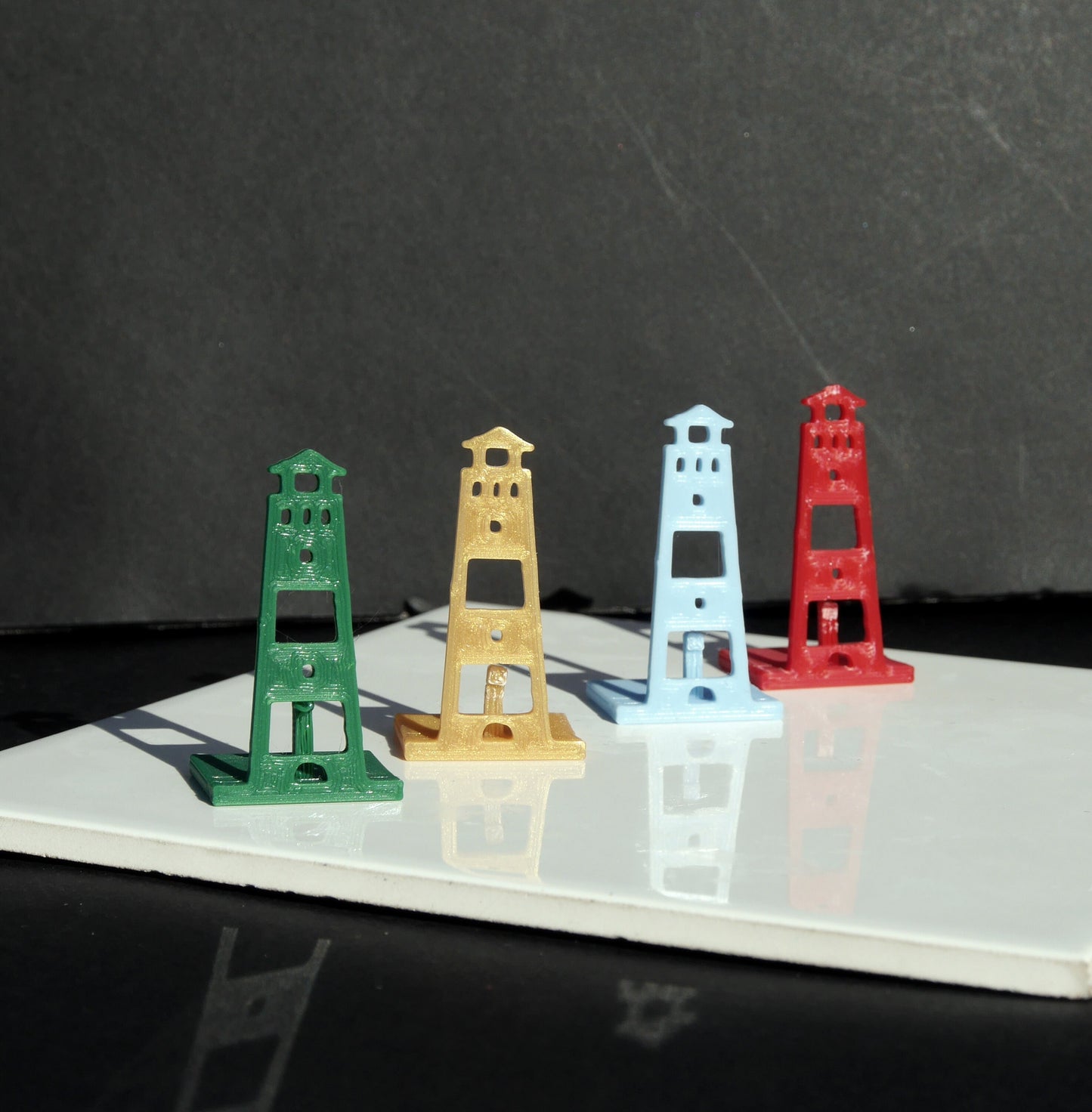 Beach Theme Lighthouse Shaped Event Name Card Stands