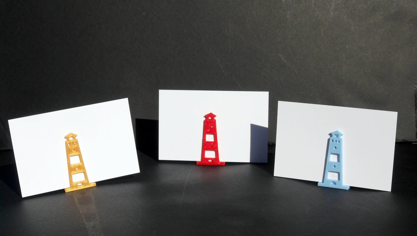 Beach Theme Lighthouse Shaped Event Name Card Stands