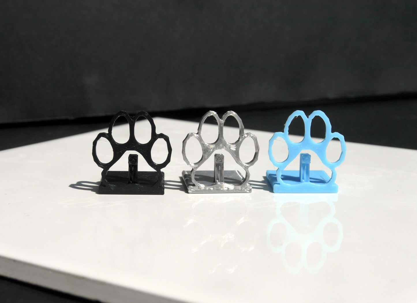 Dog Paw Print Shaped Wedding Event Name Card Stands