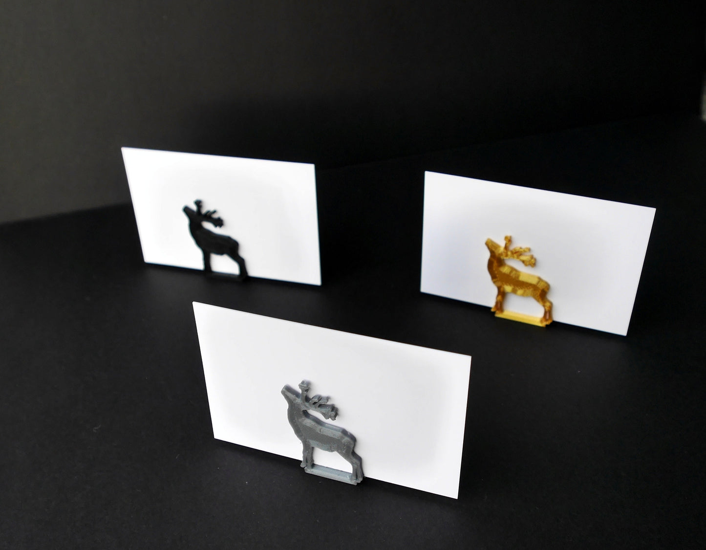 Stag Elk Shape Wedding Name Card Stands