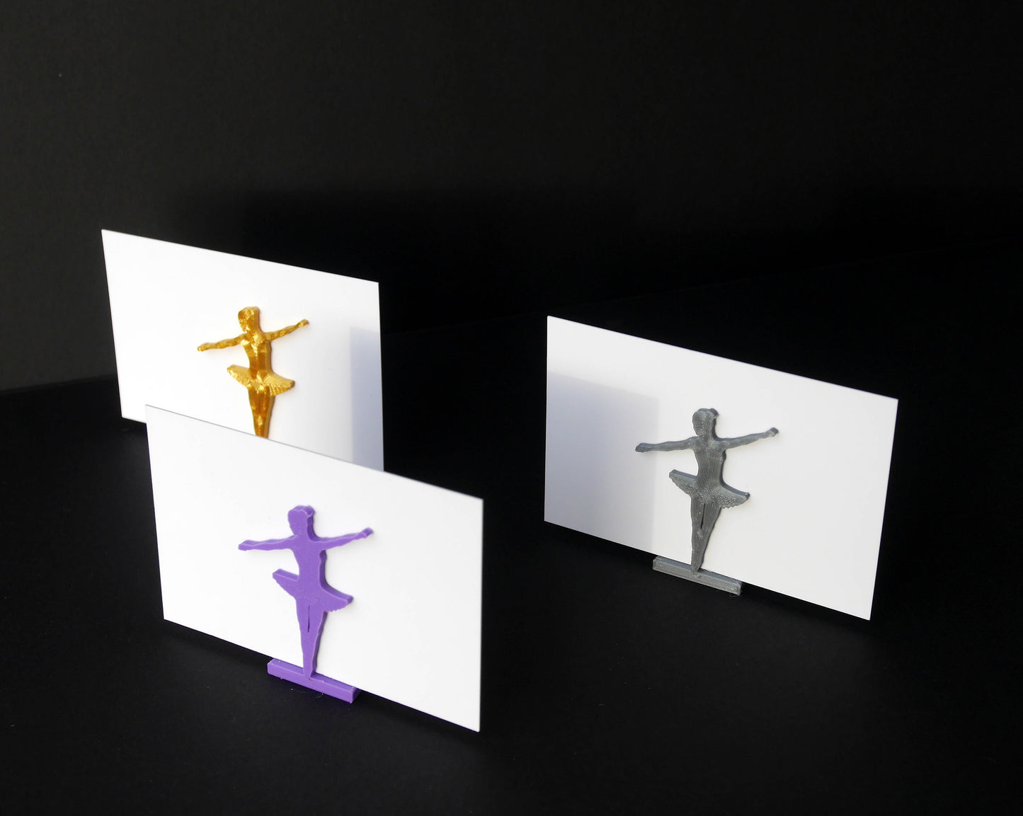 Ballerina Ballet Dancer Shaped Name Card Stands