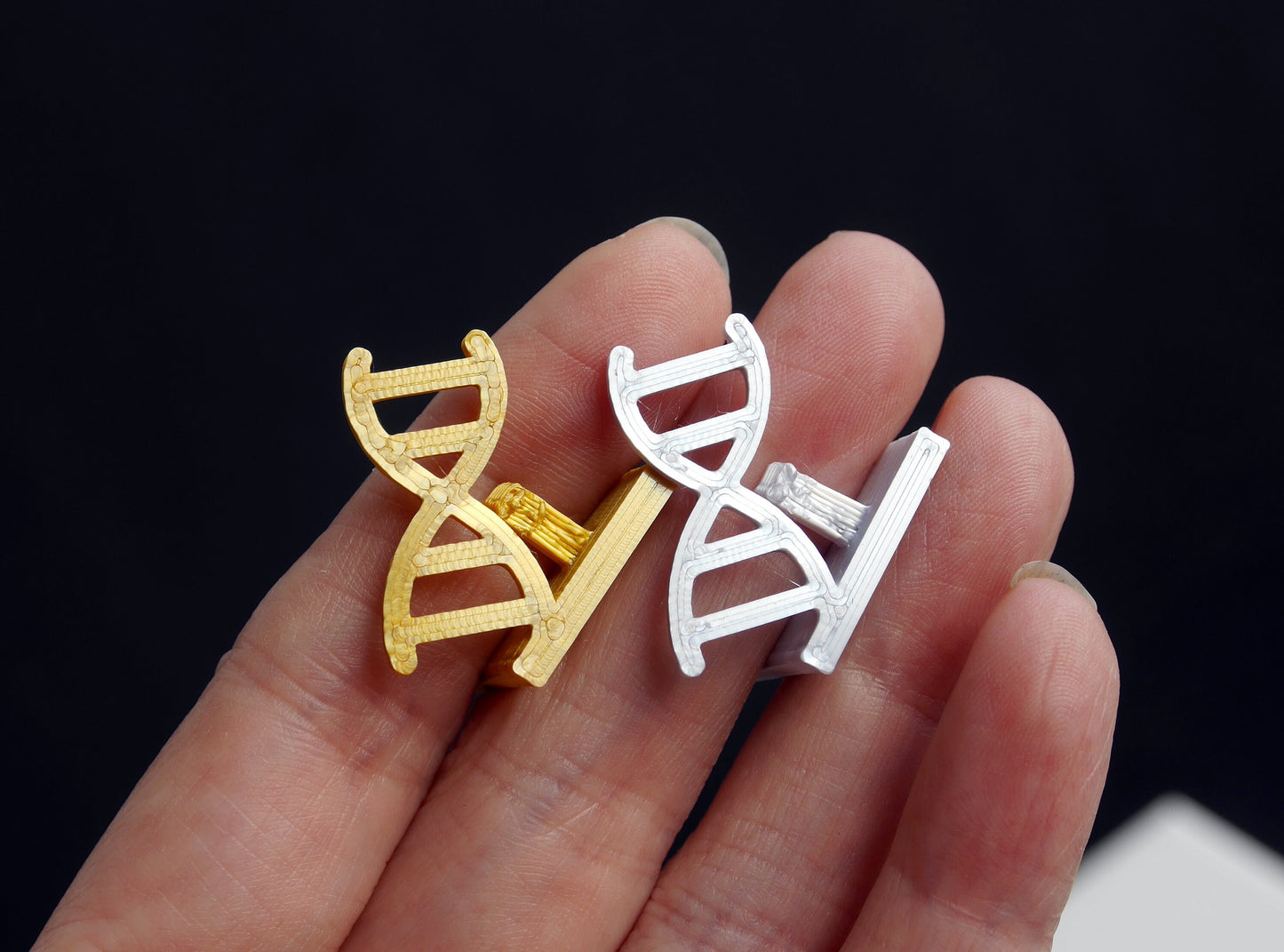 Double Helix Science Themed Wedding Party Name Stands
