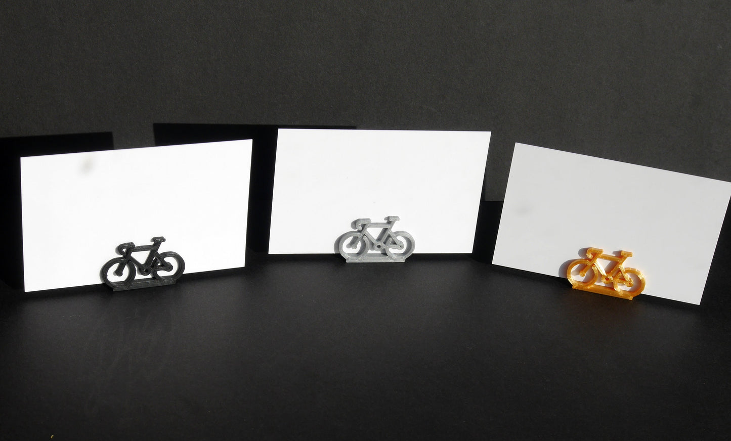 Racer Bike Shaped Wedding Name Place Card Holders